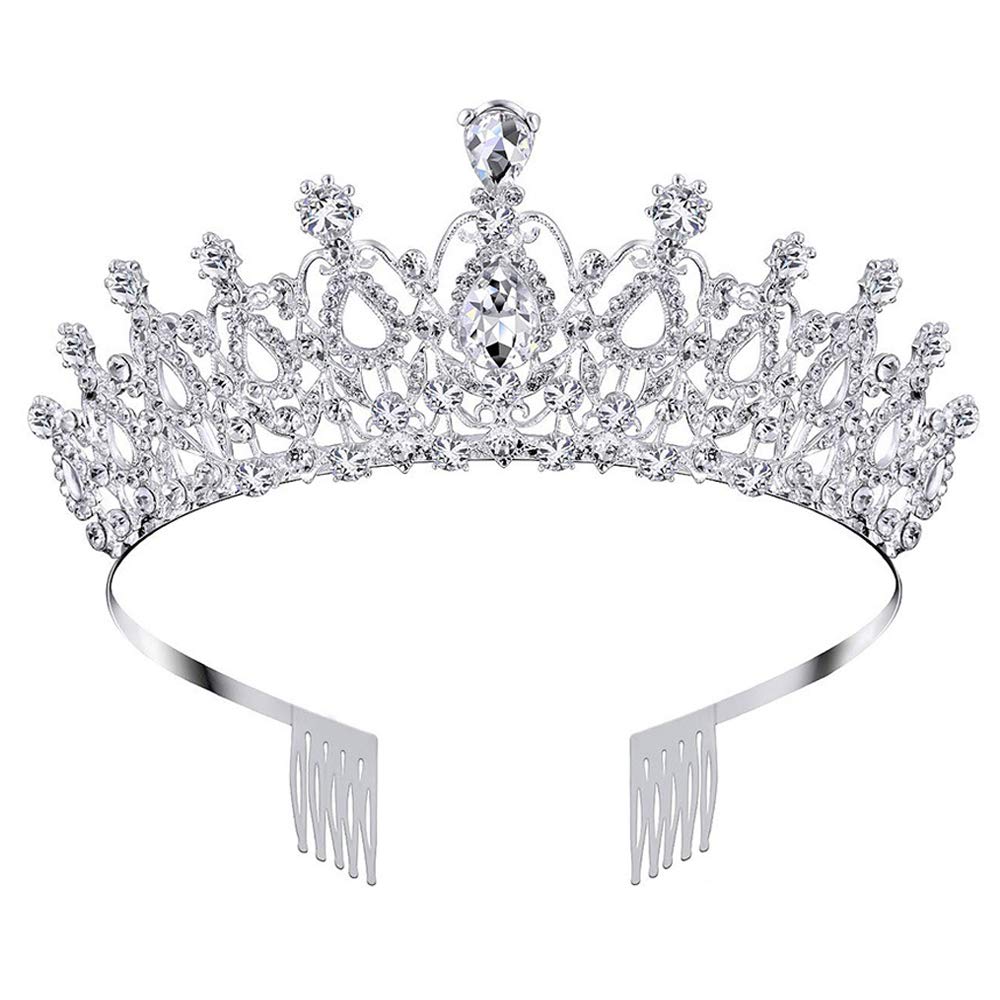 COCIDE Tiara and Crown for Women Silver Rhinestone Birthday Headband Princess Tiaras for Girls Hair Accessories Jewelry for Brid