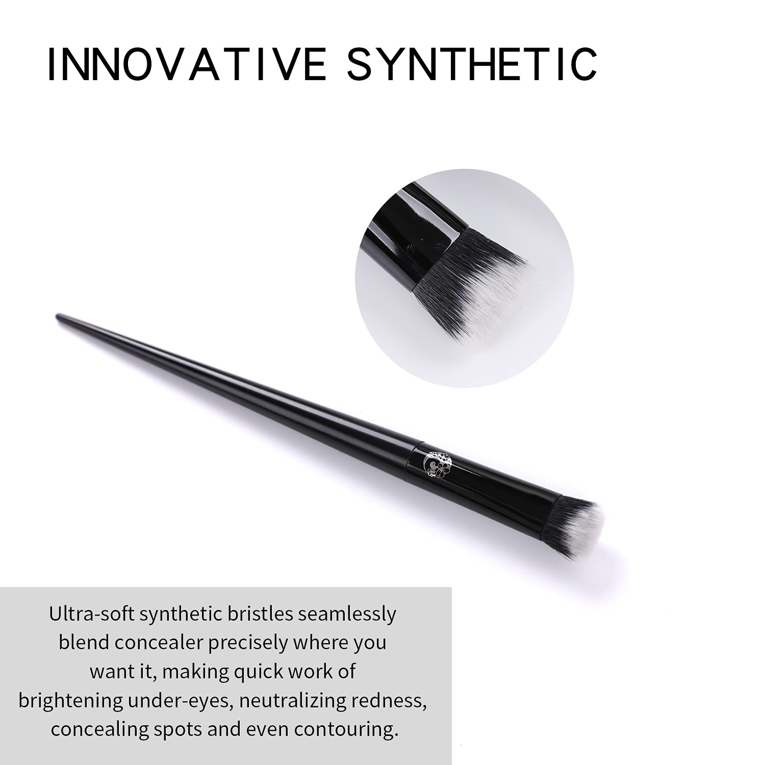 Energy Precision Concealer Brush Under Eye Nose Contour Foundation Brush For Liquid Cream Foundation Powder Eyebrow Concealer Bl