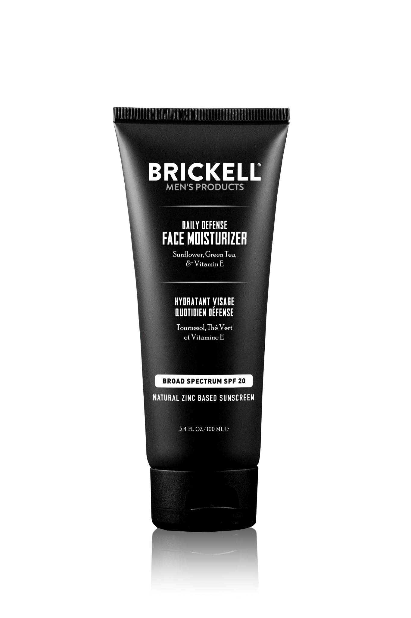 Brickell Men'S Daily Defense Spf20 Face Moisturizer For Men, Natural & Organic, Zinc Oxide Face Moisturizing Mineral Sunscreen,