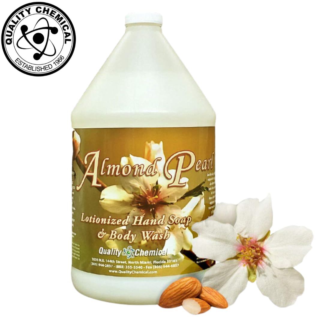 Quality Chemical Almond Pearl Luxury Hand Soap Refill - Liquid Hand Soap Refill - Mild Delicate Almond Fragrance - 128 Oz (Pack