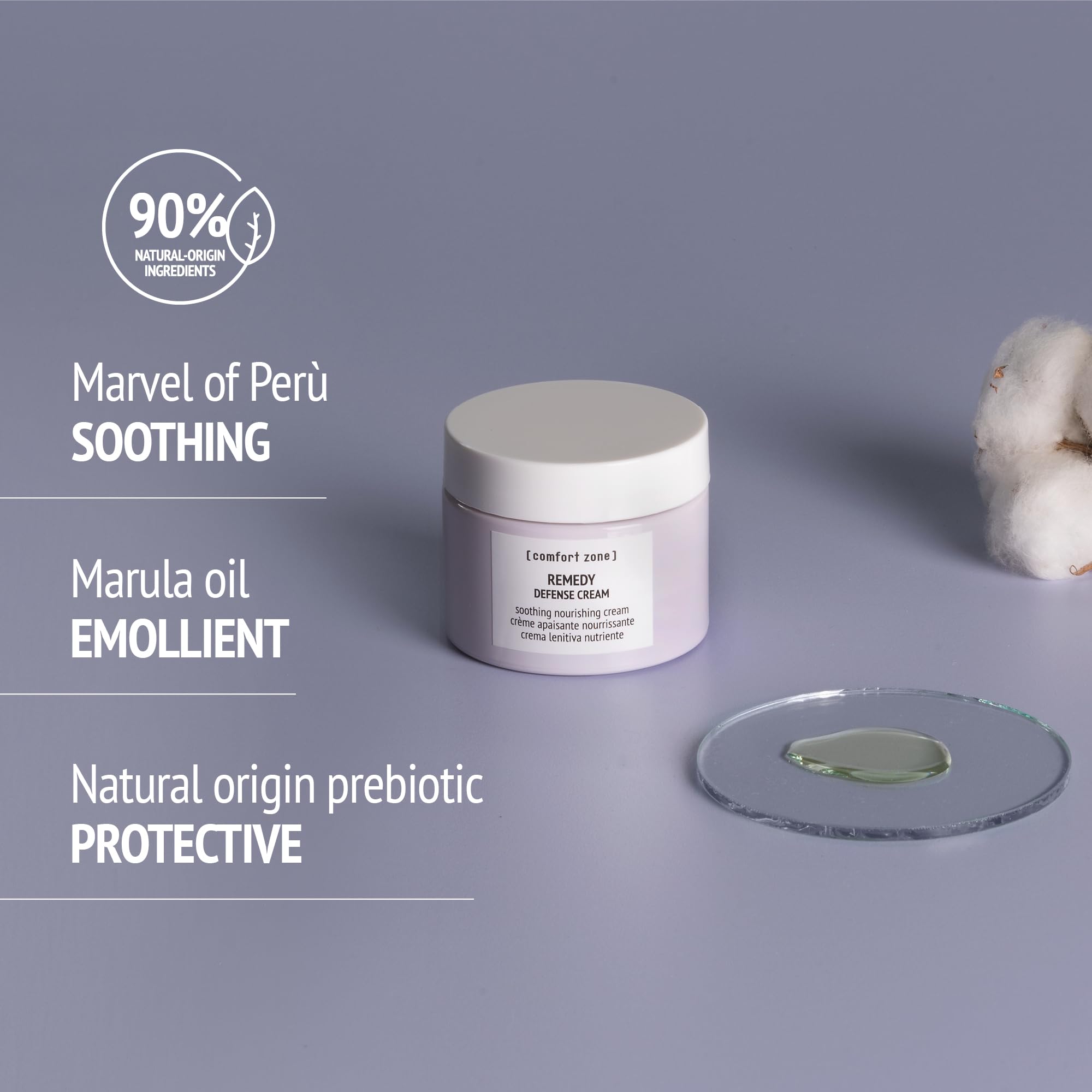 [ comfort zone ] Remedy Defense Cream | Soothing Nourishing Cream To Protect The Skin Barrier, Great For Sensitive Skin, 2.11 oz