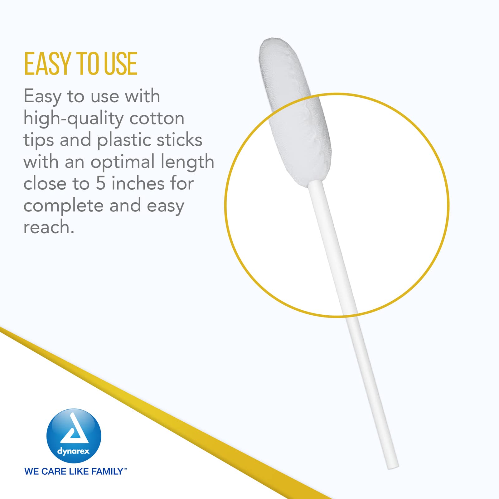 Dynarex Lemon-Glycerin Swabsticks, Pleasant Tasting Cotton Swabs That Gently Soothes And Refreshes Dry Mouth, 3 Oral Swabsticks