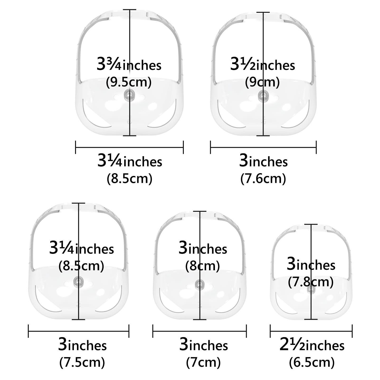 Goatee Shaving Template for Men with 5 Different Sizes, Beard Guide Shaper with Comb, Beard Shaping & Styling Template Perfect f