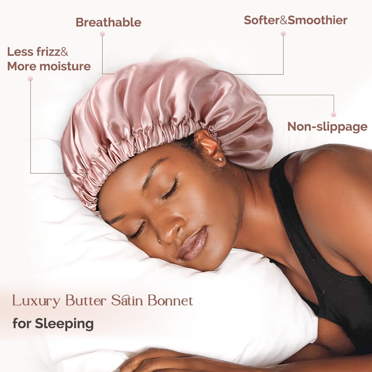 Yanibest Satin Bonnet Silk Bonnet Hair Bonnet For Sleeping Hair Bonnets For Women Curly Natural Hair