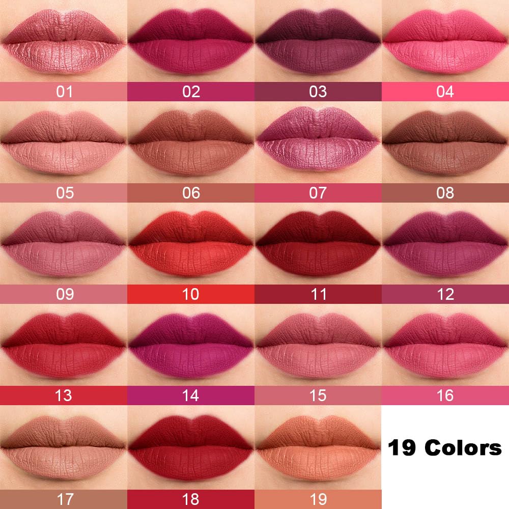 Evpct Dnm 1Pcs Plum Purple Matte Lipstick And Lip Crayon Liner Pencil Pen Set For Women Lip Stain Long Lasting Waterproof Labial