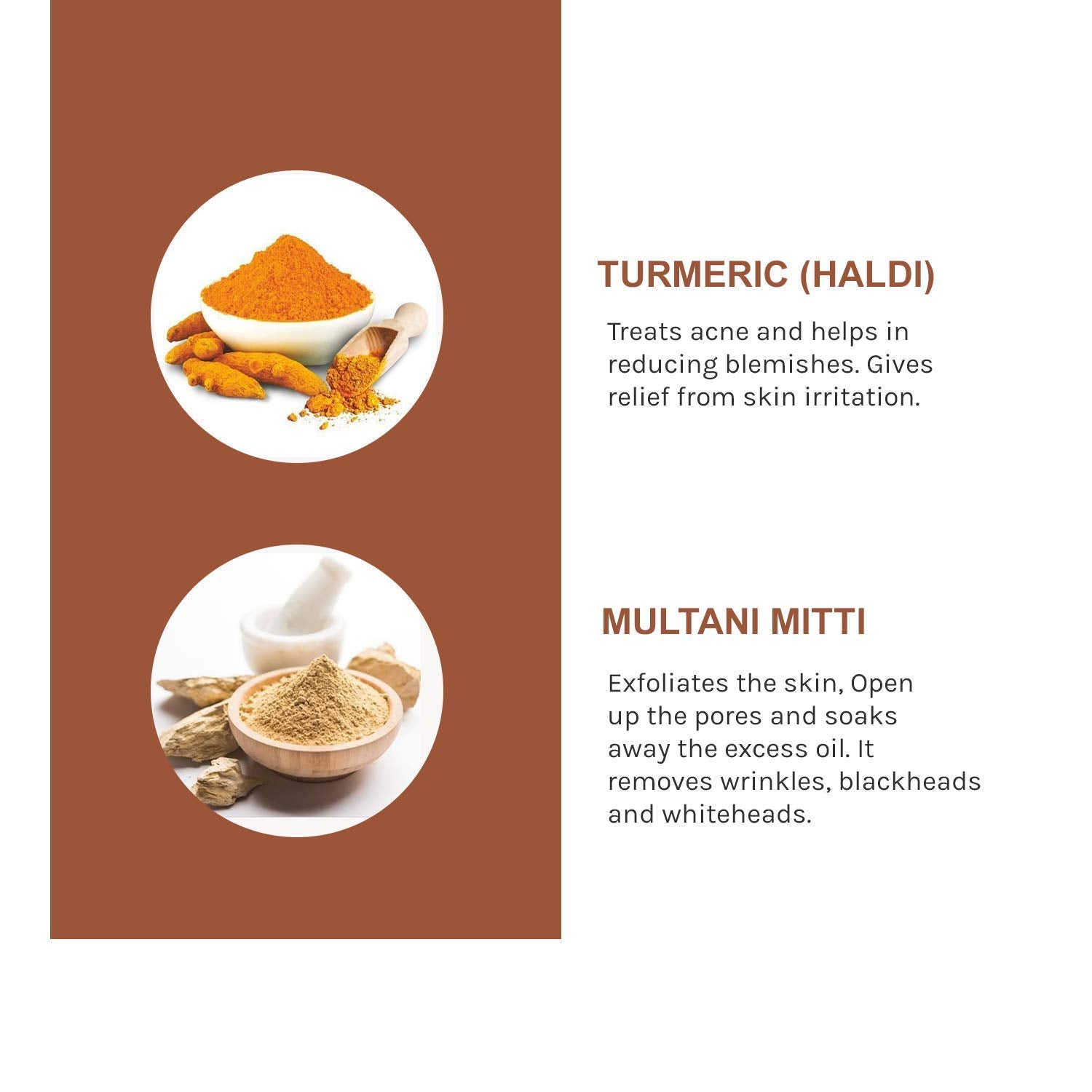 Skin Elements Fullers Earth (Multani Mitti) & Turmeric (Haldi) Natural Face Pack for Healthy & Glowing Skin | Reduces Dark Spots
