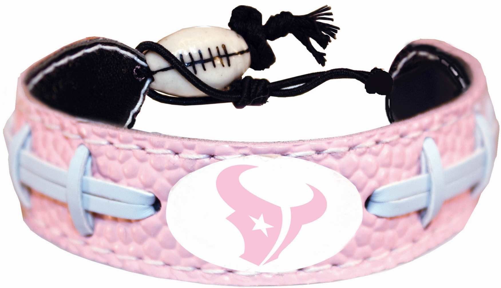 NFL Houston Texans Pink Football Bracelet