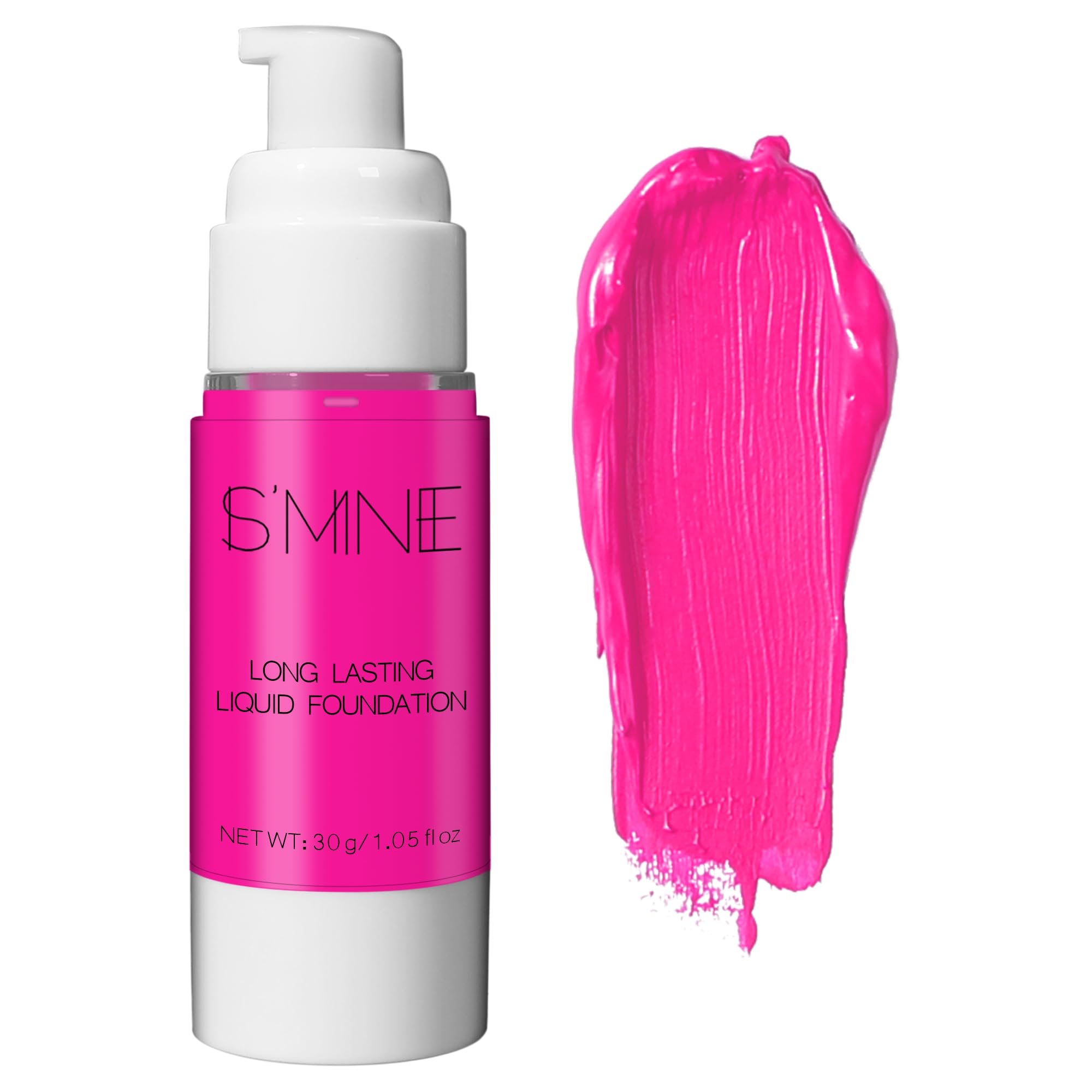 IS'MINE Pink Liquid Foundation Makeup, Matte Flawless Finish Foundation, Vegan & Cruelty-Free (1.05 Fl Oz, 043)