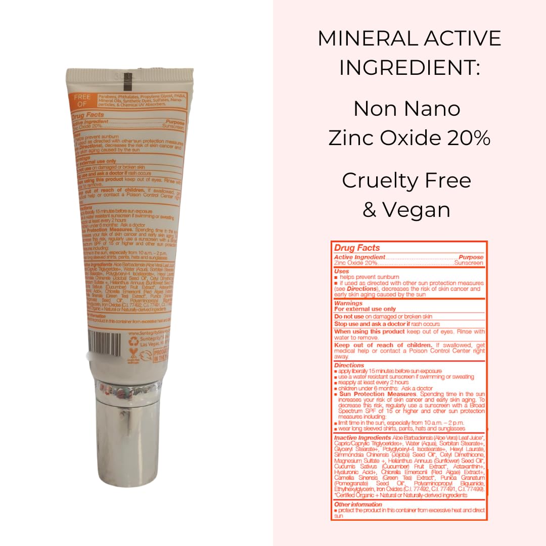 Suntegrity Tinted 5 In 1 Mineral Sunscreen For Face (Spf 30-2 Oz) - Medium | Bb Cream Moisturizer With Physical Uva/Uvb Broad Sp
