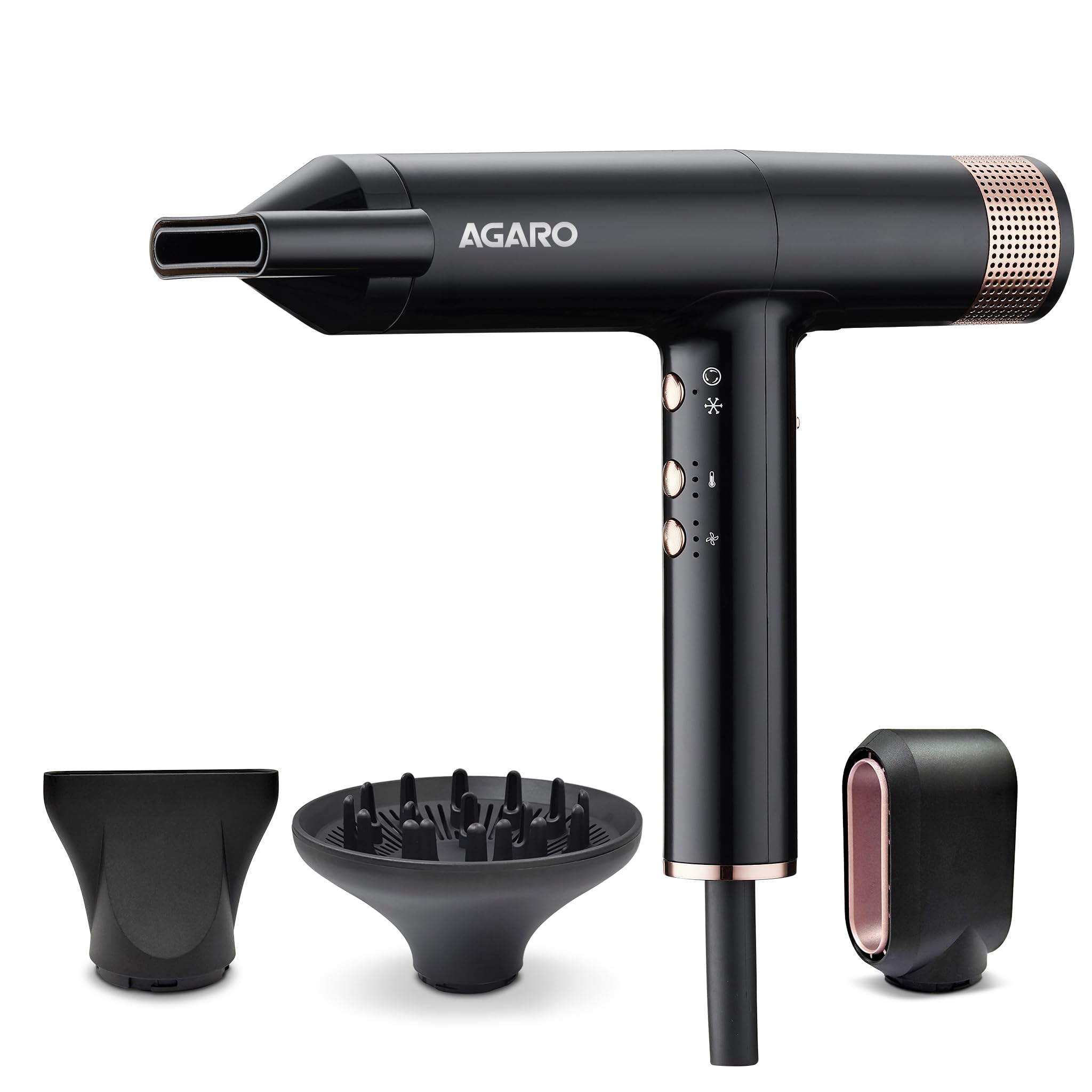 Agaro Royal Bldc Professional Hair Dryer, Brushless Motor, Ionic Technology, 2000W, 110000 Rpm, Fast Drying, 3 Speed & 3 Tempera