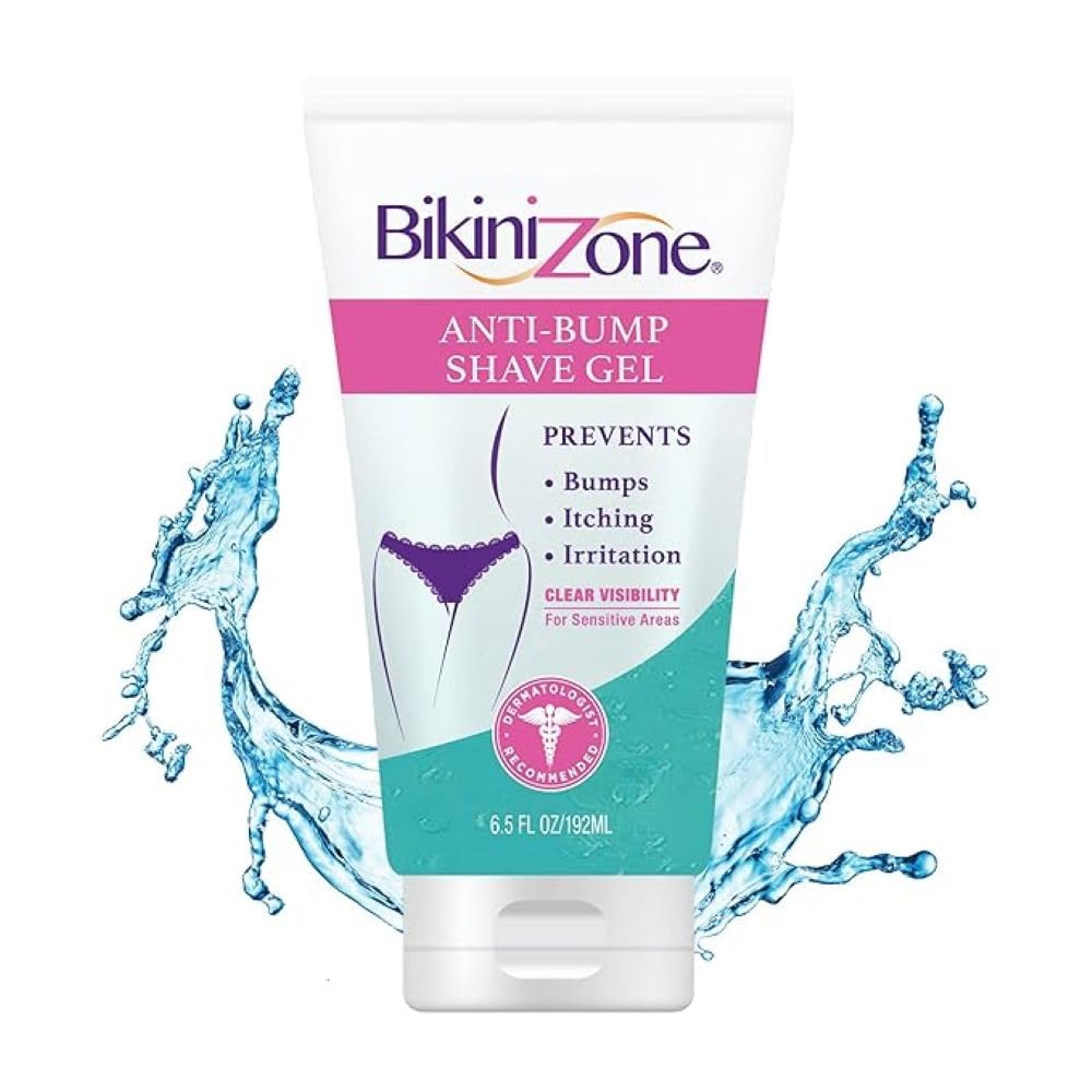 Bikini Zone Anti-Bumps Shave Gel - Dermatologist Recommended, 5 oz, Close Shave, No Bumps or Irritation