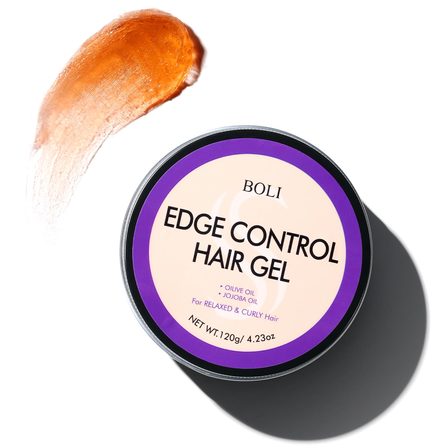 BOLI Strong Hold Edge Control Gel for Women, for 4c Braid Hair, 120g