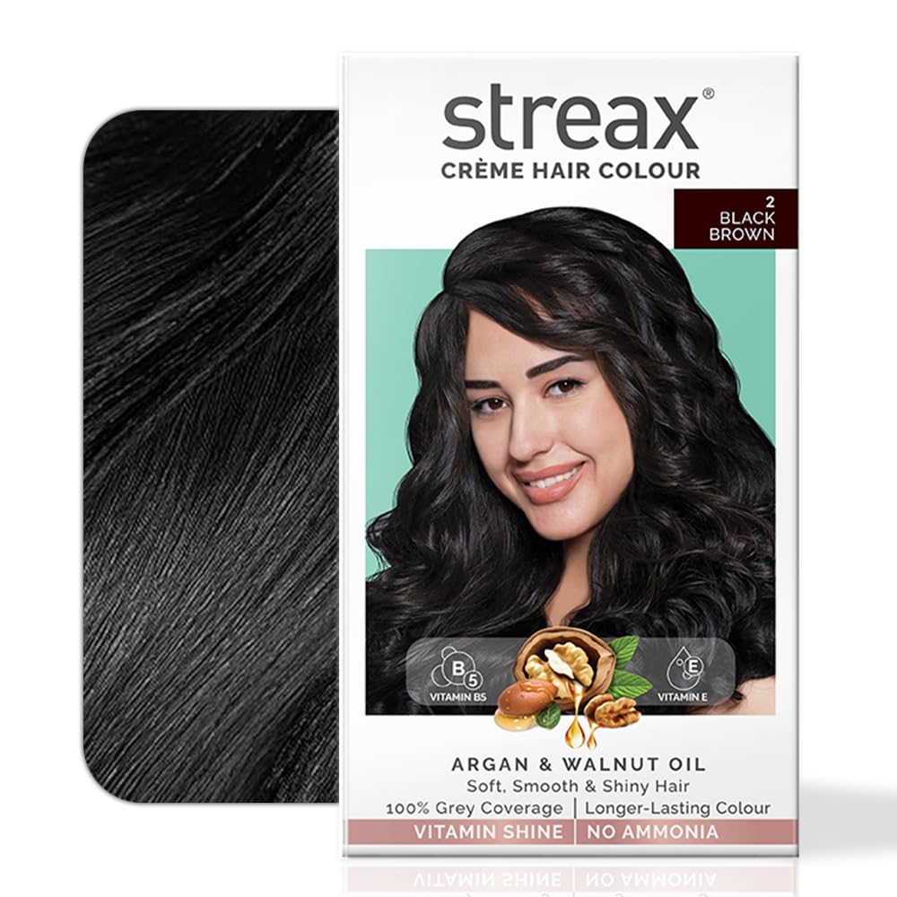 Streax Cream Hair Color, 120Ml  2 Black Brown (Pack Of 1)