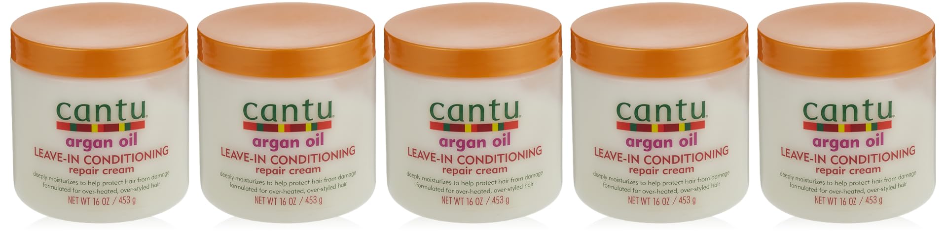 Cantu Argan Oil Leave-In Conditioning Repair Cream, 16 oz (Pack of 4)