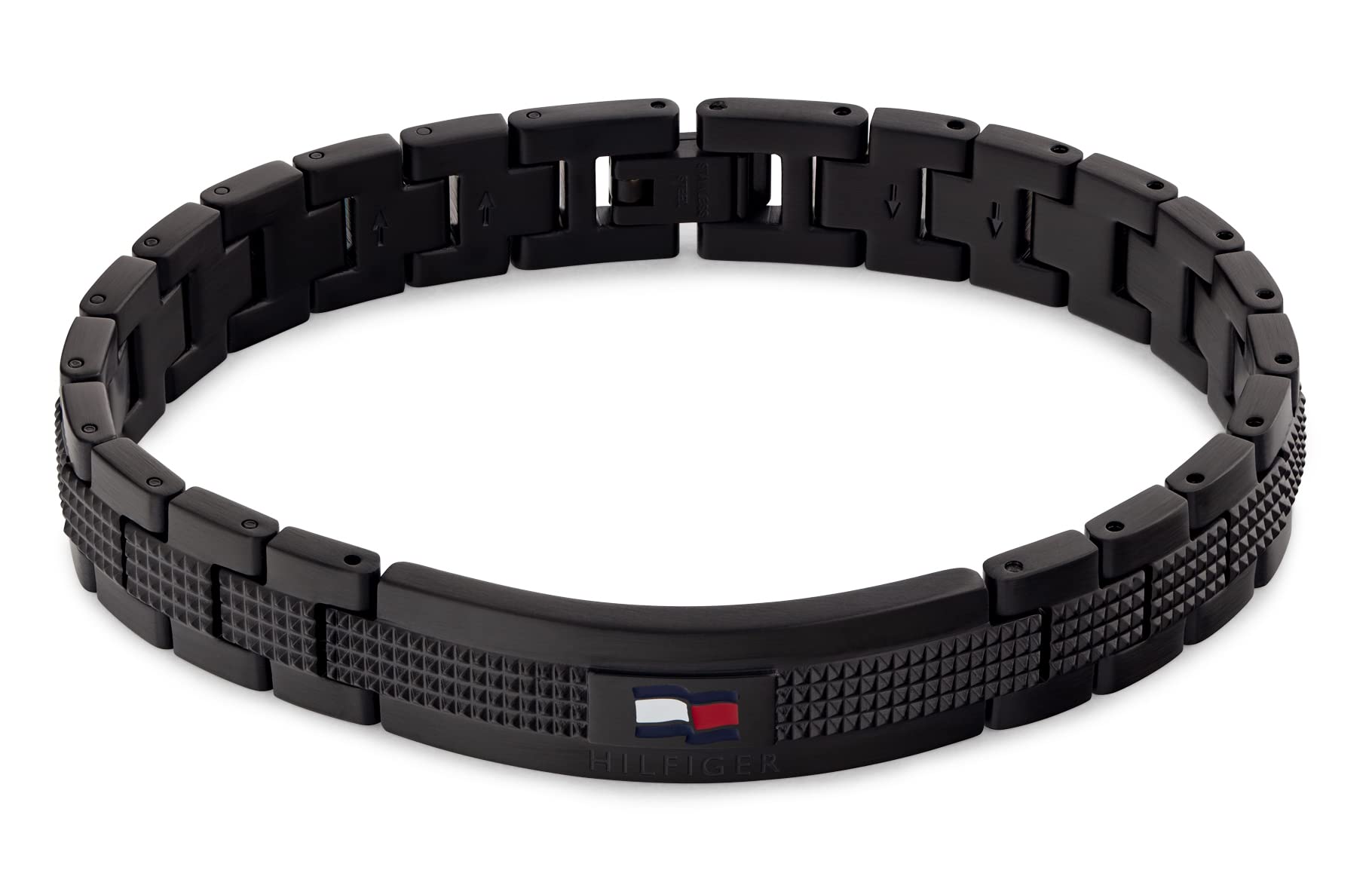 Tommy Hilfiger 2790420 Men's Jewelry Ionic Plated Black Steel Link Bracelet Color: Black