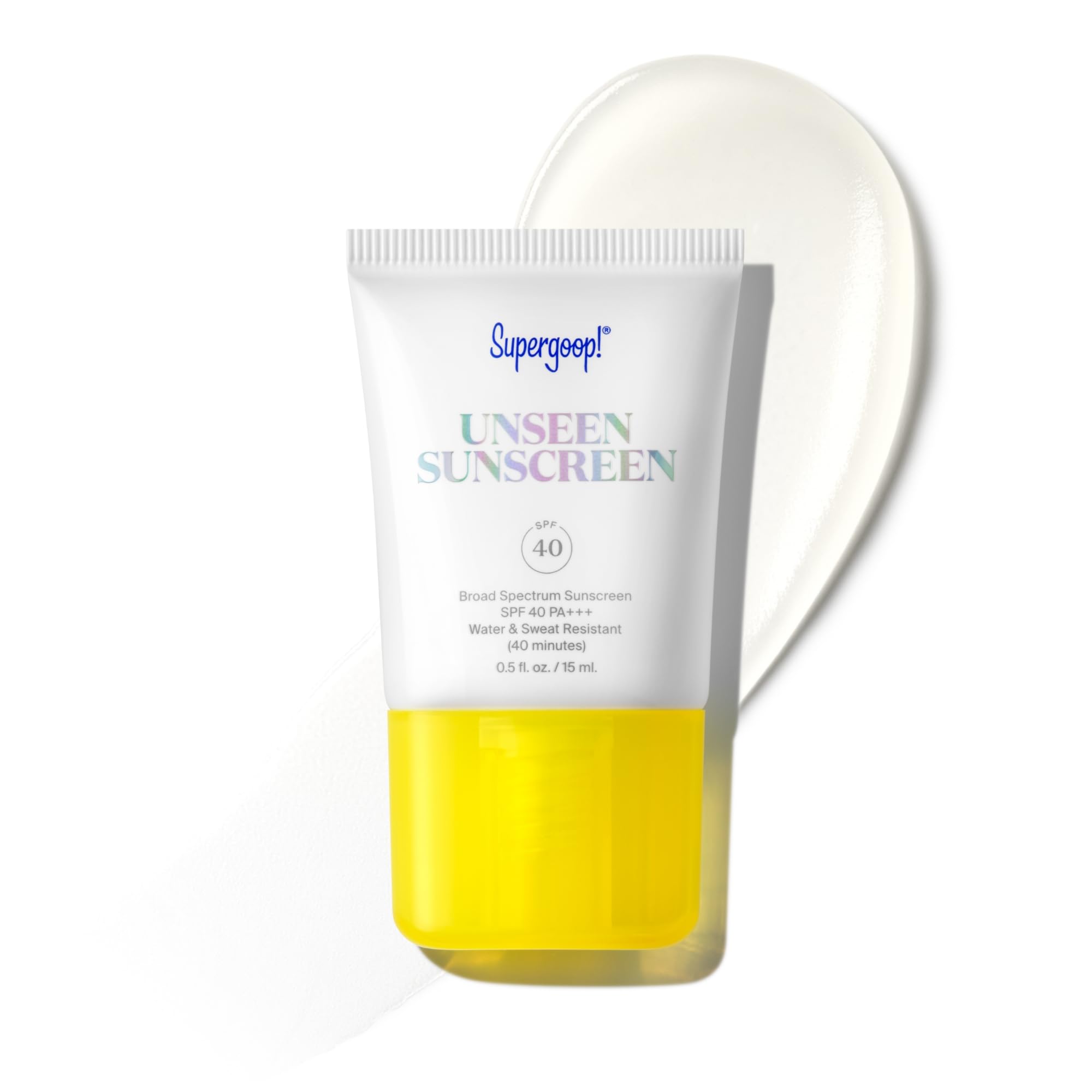 Supergoop! Unseen Sunscreen - Spf 40-0.5 Fl Oz - Invisible, Broad Spectrum Face Sunscreen - Weightless, Scentless, And Oil Free
