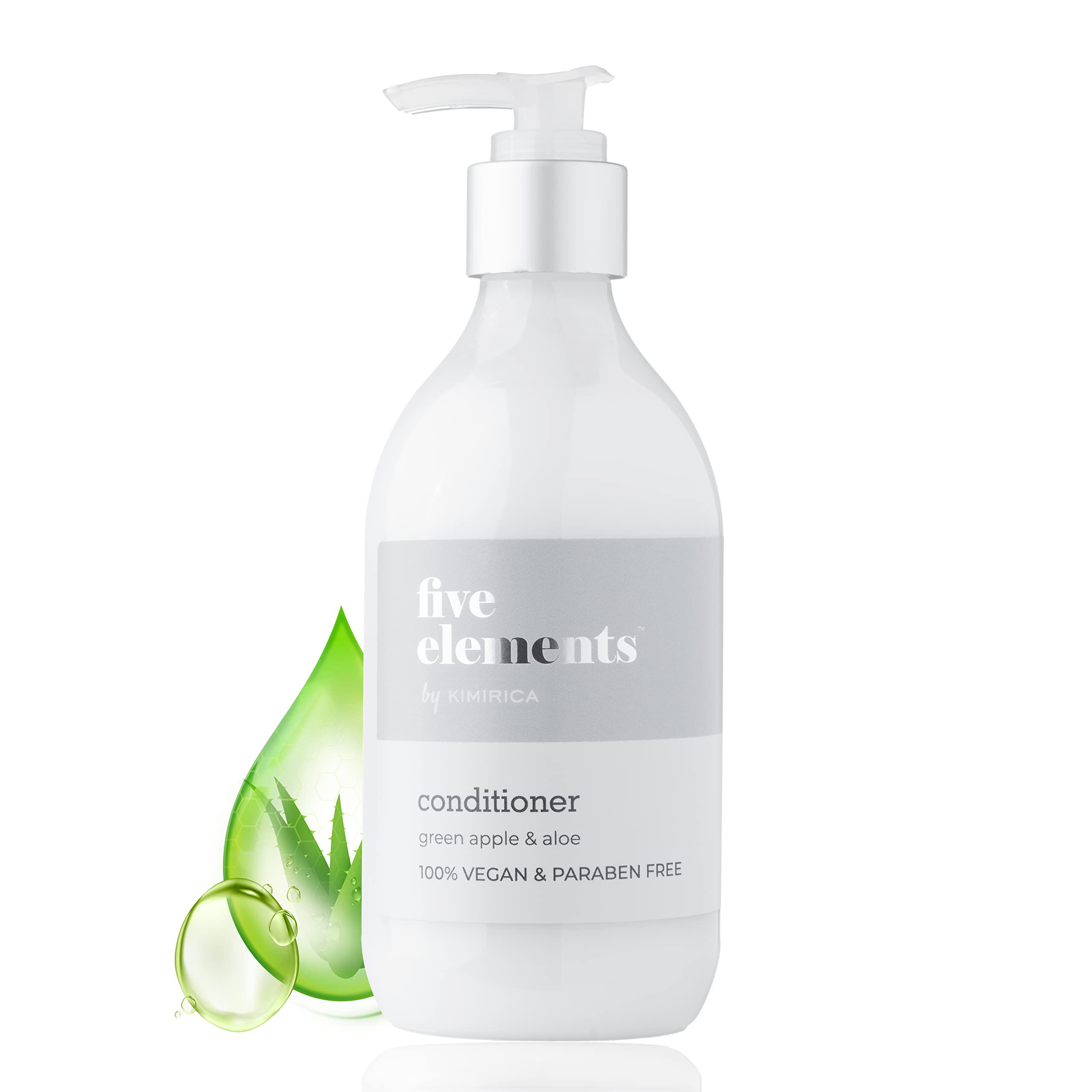 Kimirica Five Elements Green Apple & Aloe Hair Conditioner Made With Naturally Derived Extracts For All Hair Types, 100% Vegan, 