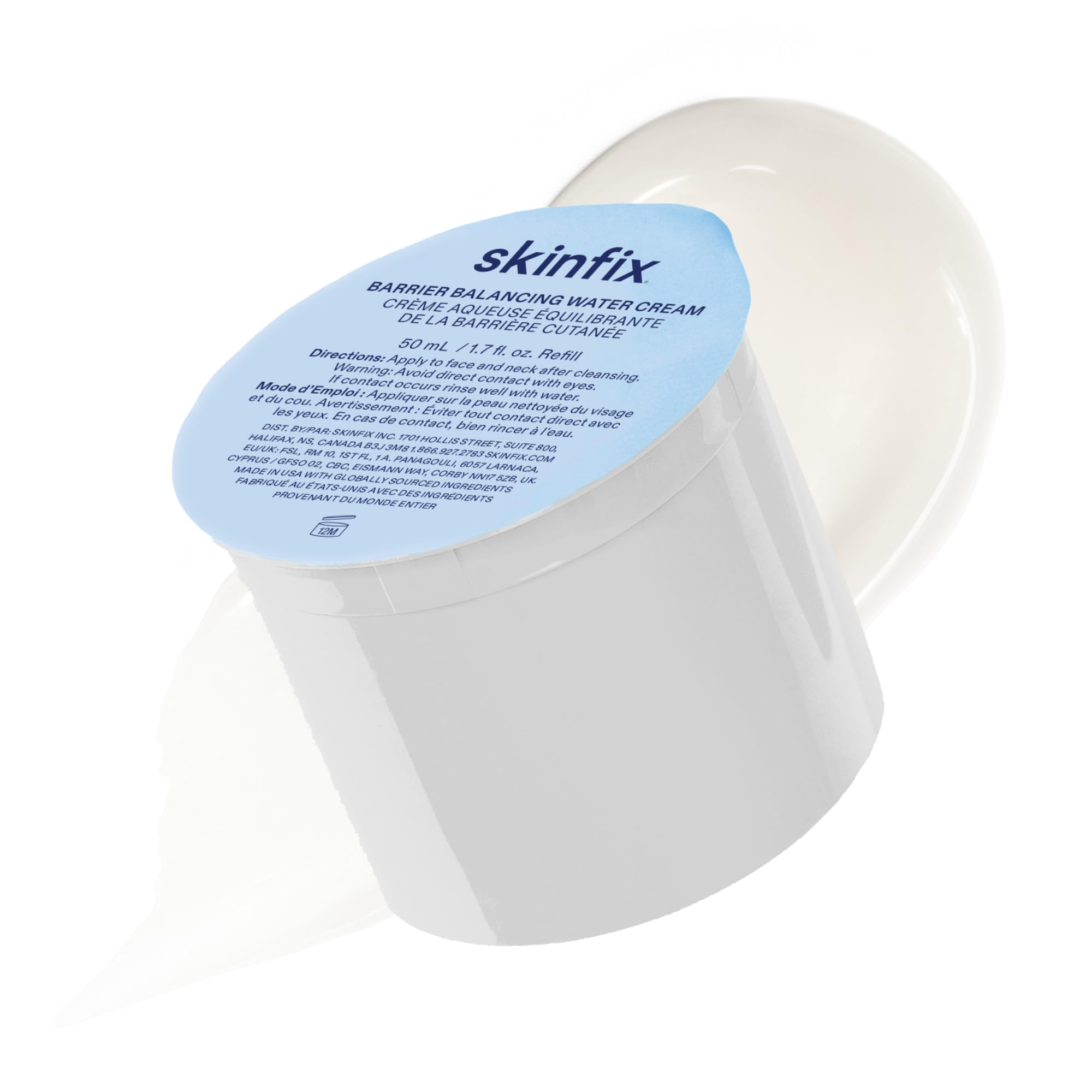Skinfix Barrier Balancing Water Cream Refill - 1.7 oz - Weightless Moisturizer with Hyaluronic Acid & Niacinamide - Combo + Oily