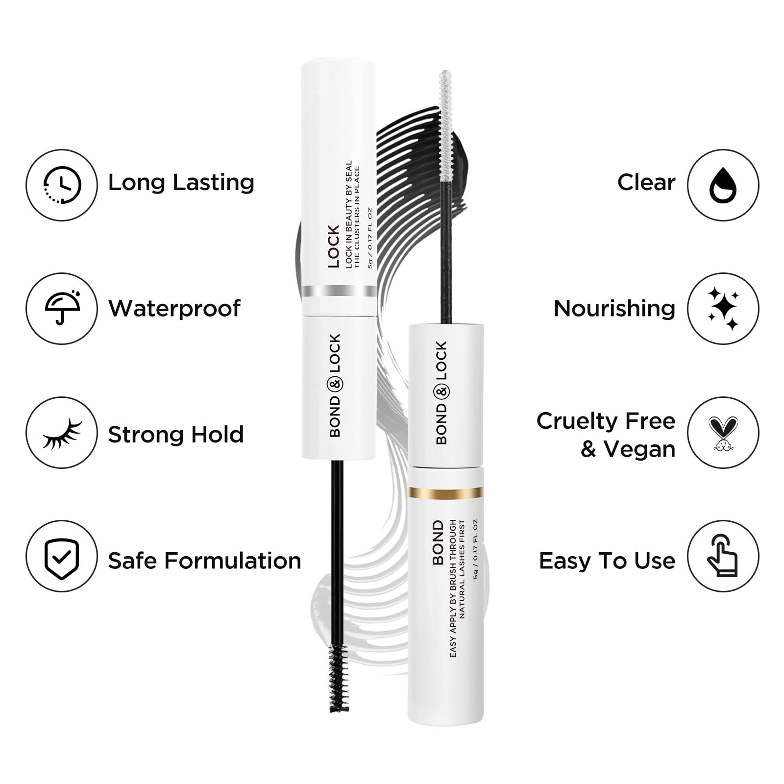 BEYELIAN Lash Bond and Seal, Cluster Lash Glue for Individual Cluster Lashes DIY Eyelash Extensions Latex Free Aftercare Sealant