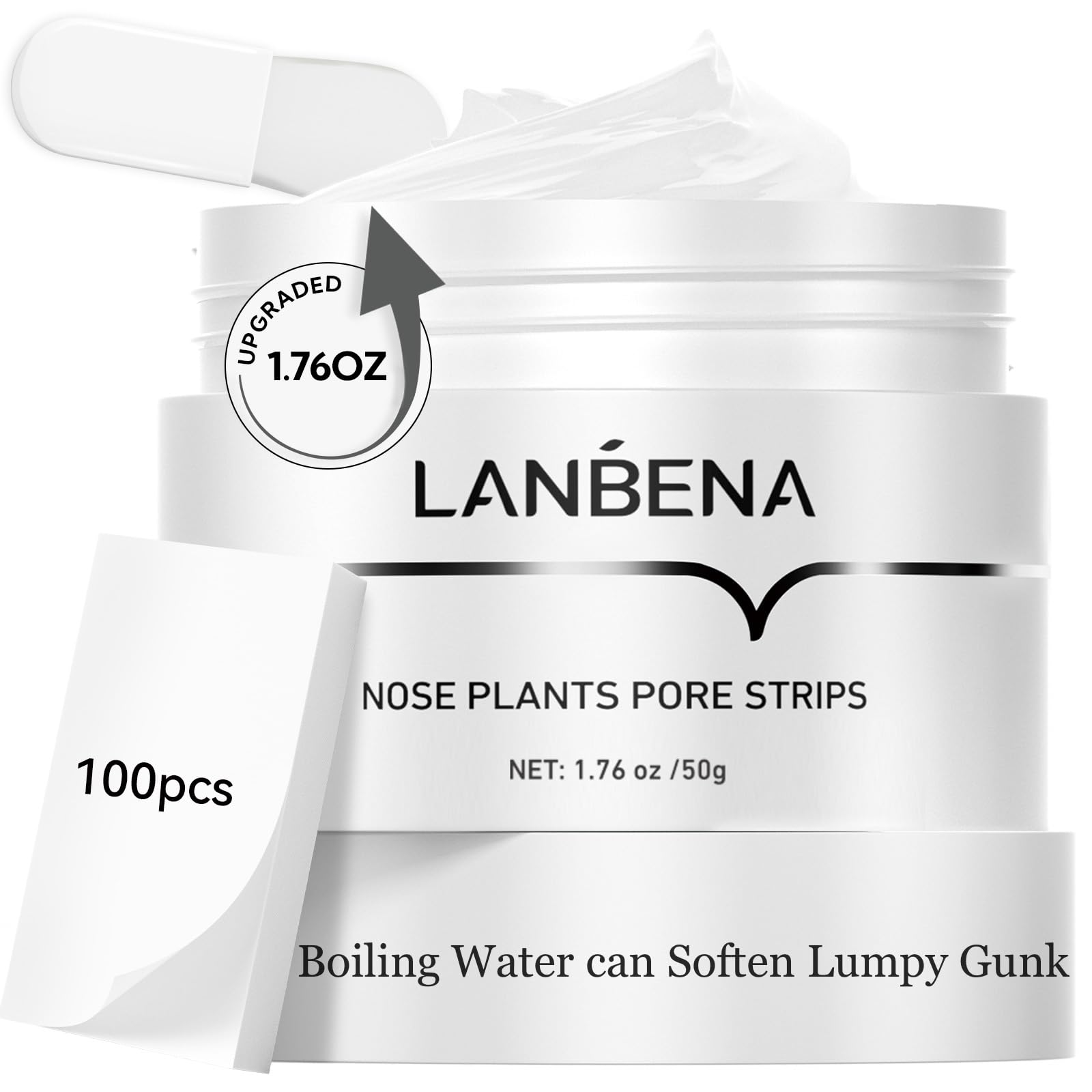 Lanbena Nose Strips For Blackheads (1.76 Oz), 100 Pcs Nose Plants Pore Strips, Blackhead Remover Mask, Note: Place Bottle In Boi