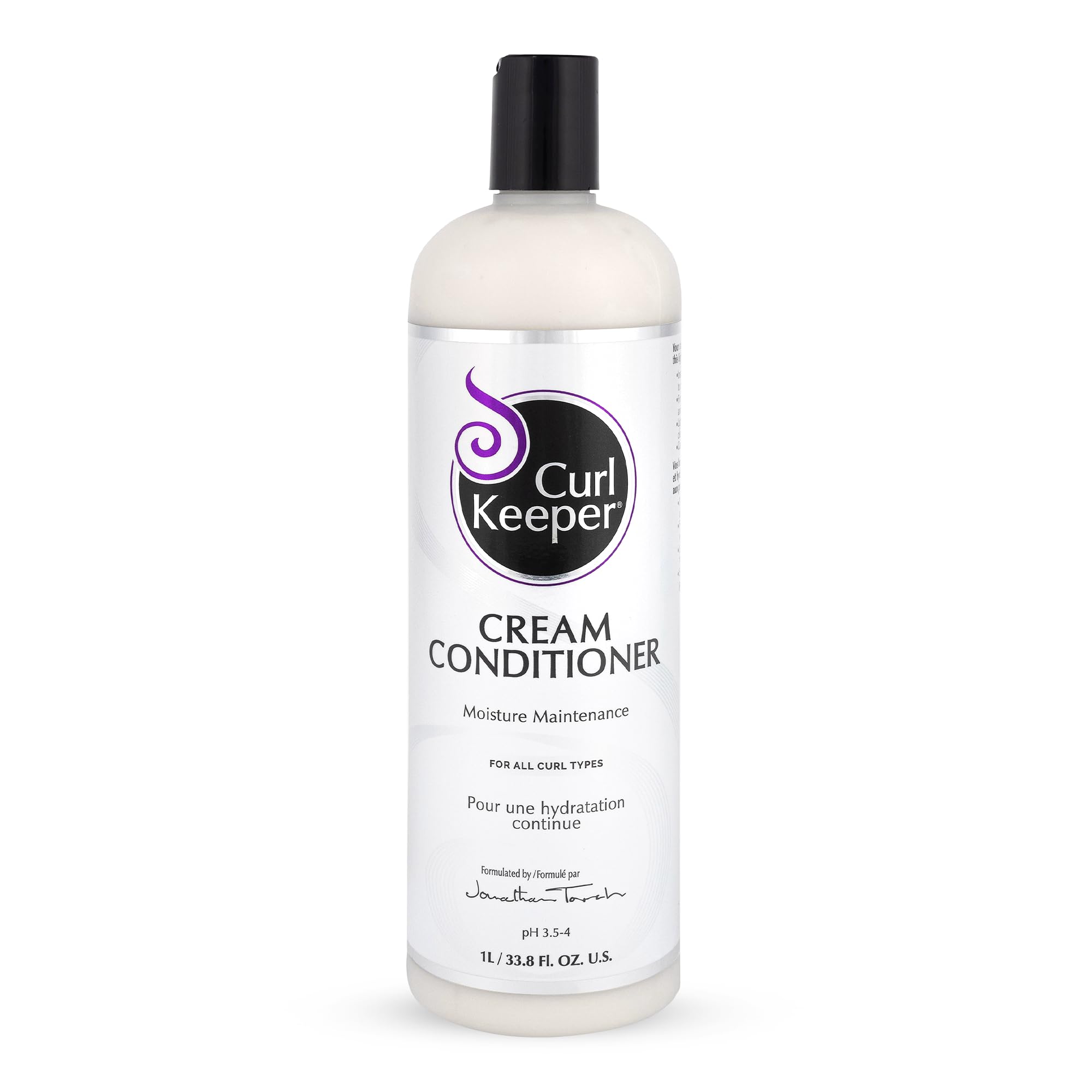 Curl Keeper Cream Conditioner for Curly Hair, 33.8 Fl Oz - Lightweight Daily Hair Conditioner for All Curl Types - Moisturizing 