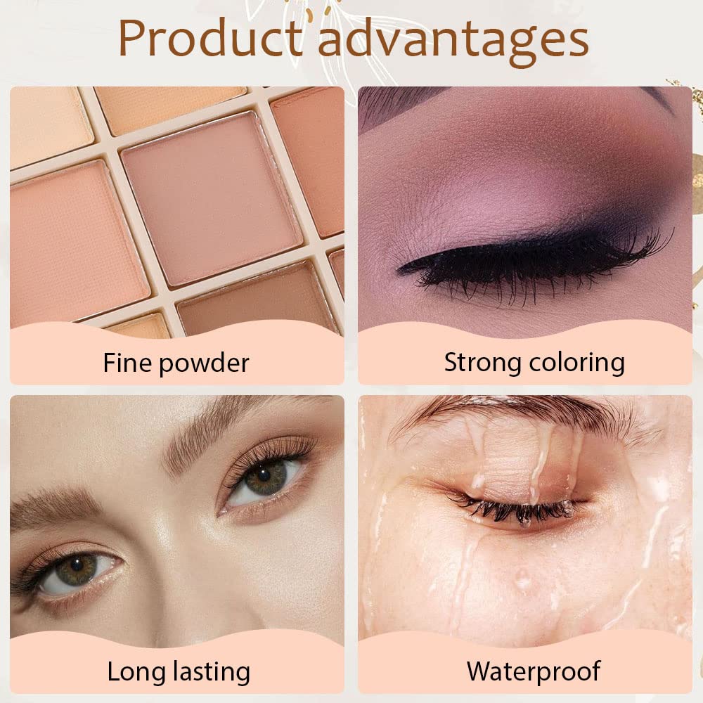 Amy'S Diary Dark Light Royal Blue Pearl White Glitter Shimmer Eye Shadow Makeup Palette,9 Colors Highly Pigmented Waterproof Mat