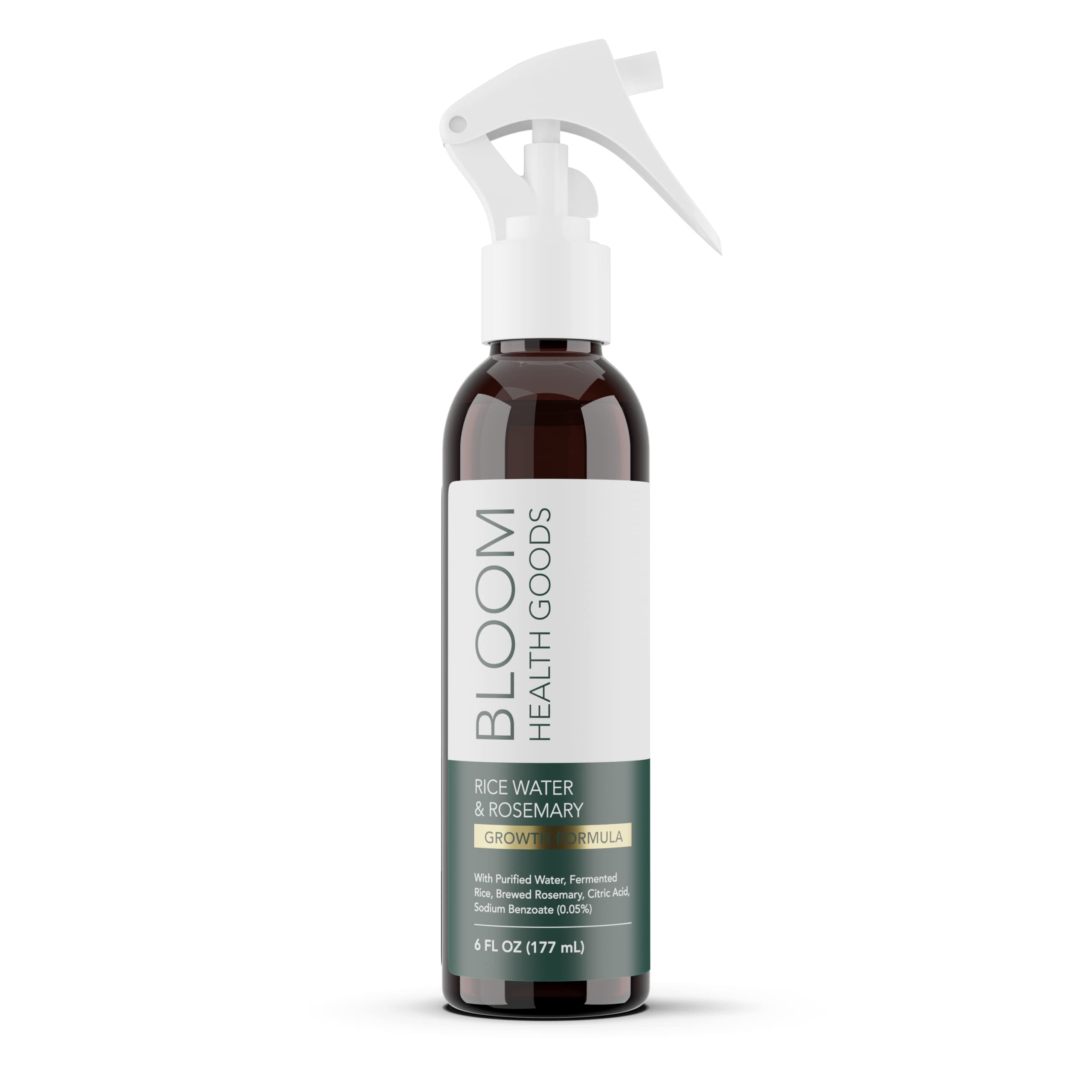 Bloom Health Goods - Rice Water & Brewed Rosemary Spray - Hair & Skin Serum - Strengthen, Moisturize & Thicken Naturally - For D