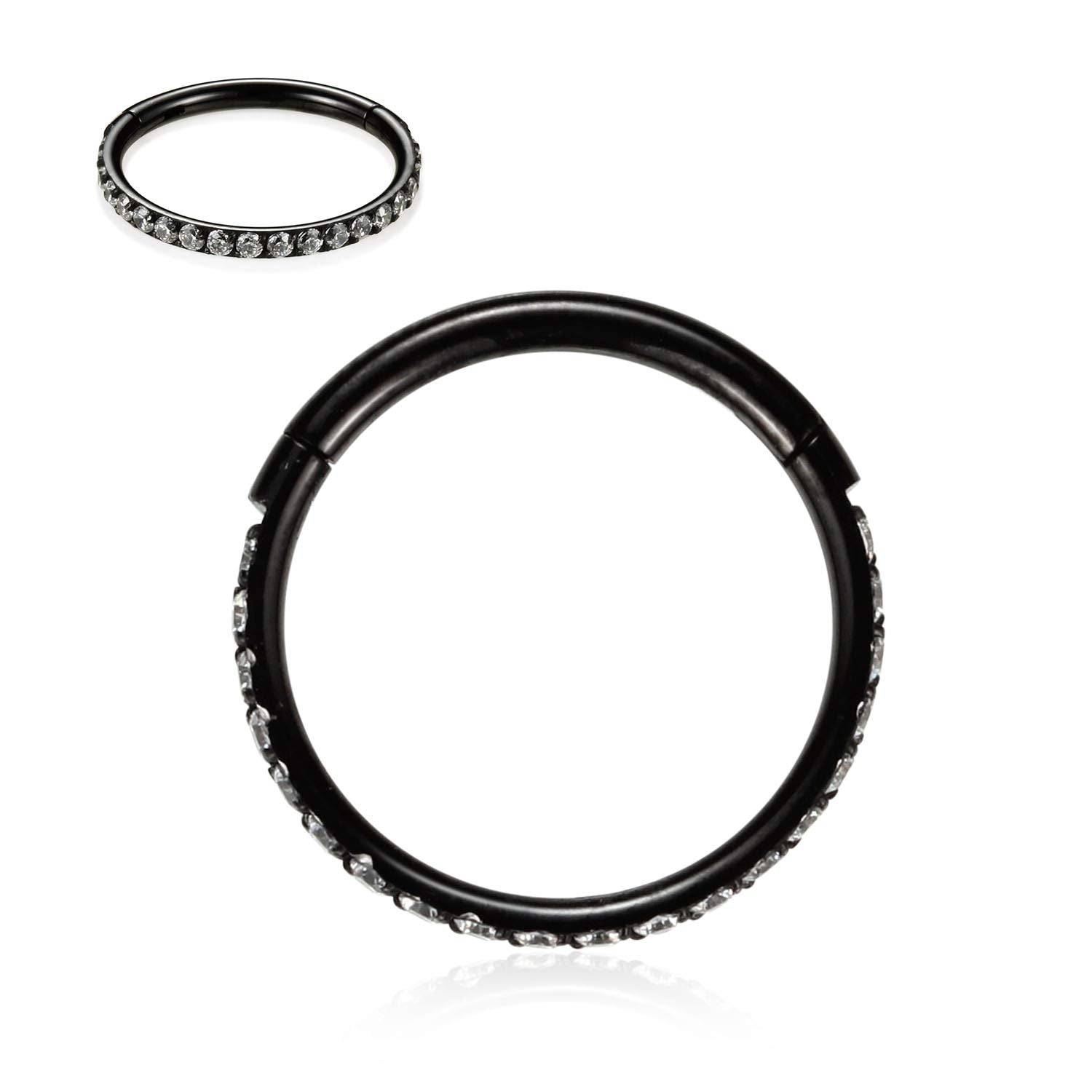 FUNLMO 16G Cartilage Earring Hoop Nose Rings Nose Hoop Nose Ring Hoop Helix Tragus Rook Daith Forward Helix Earring Lip Rings Sn