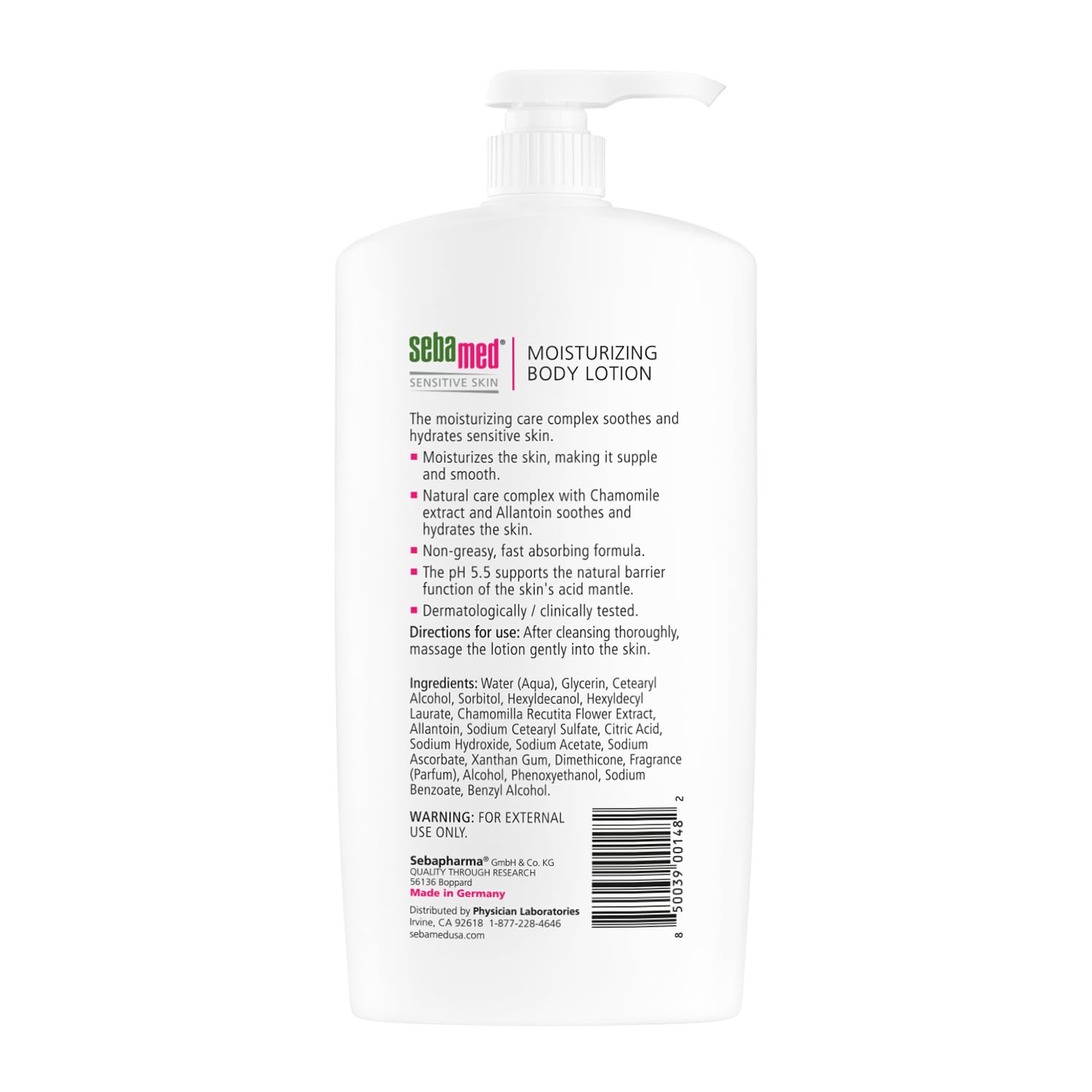 Sebamed Moisturizing Body Lotion Ph 5.5 For Sensitive Skin Dermatologist Recommended Paraben-Free Moisturizer 33.8 Fluid Oz (1 L