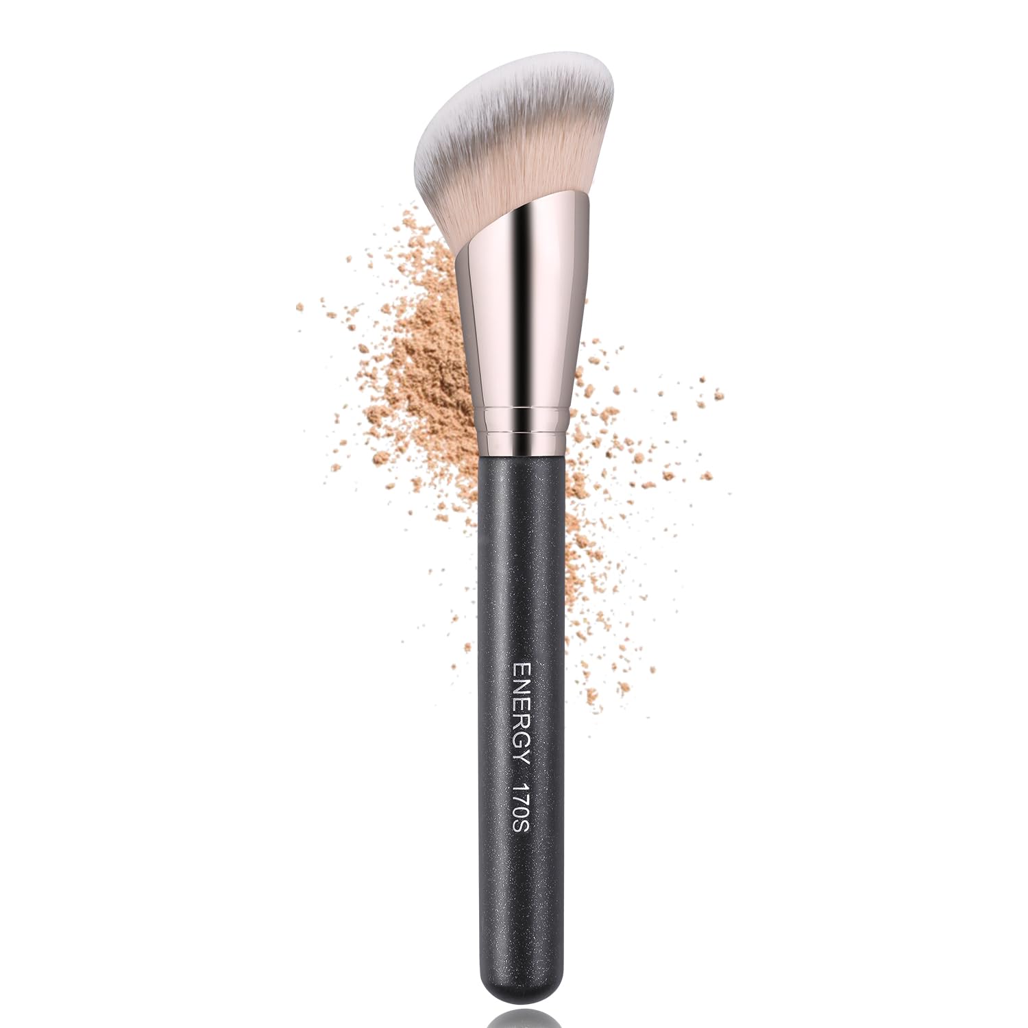 Energy Contour Foundation Brush Angled Powder Makeup Brush For Liquid Cream Powder Blush Bronzer Blending Buffing Vegan Syntheti
