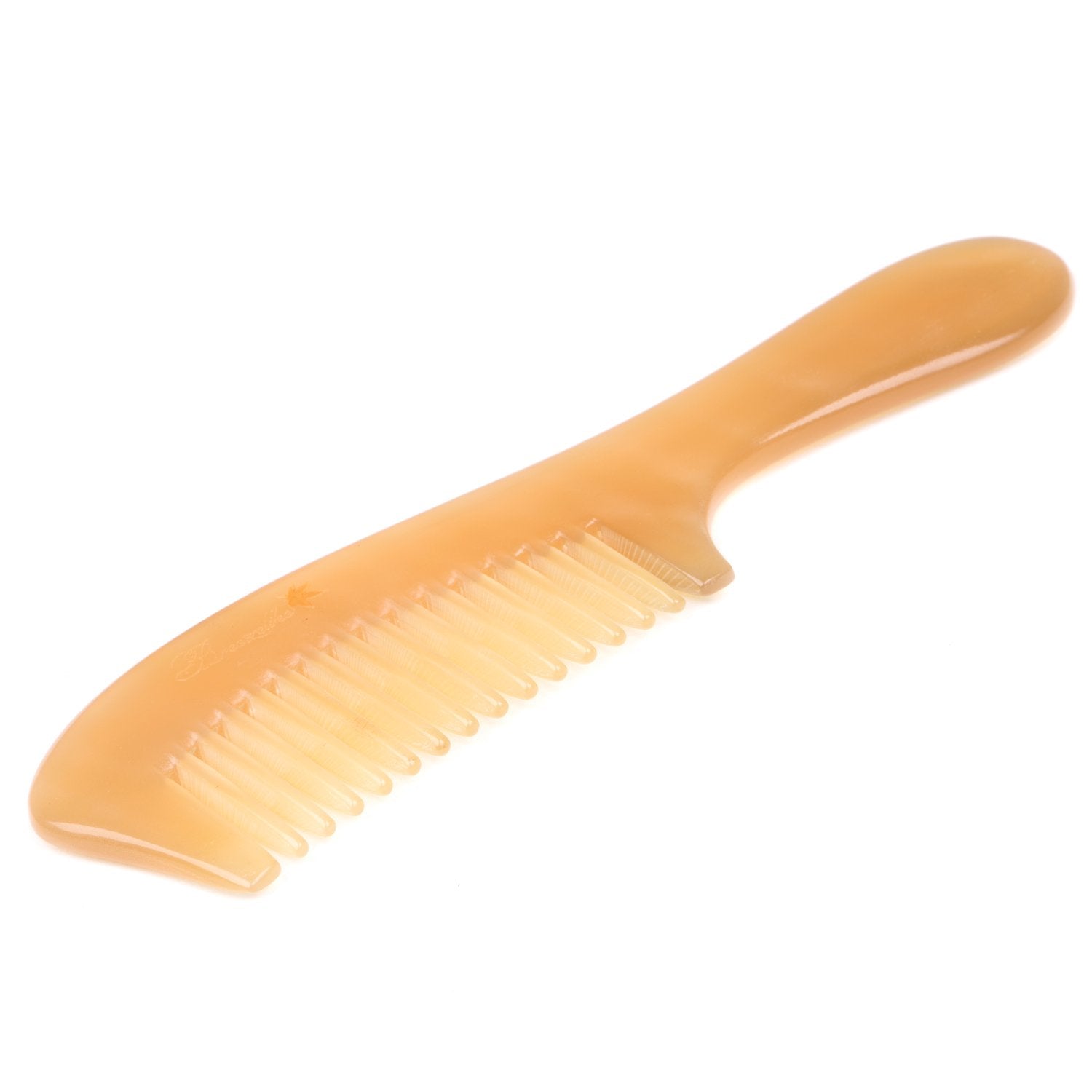 Breezelike Natural Sheep Horn Comb - No Static Handmade Wide Tooth Hair Comb - Professional Detangling Massage Comb with Gift Bo