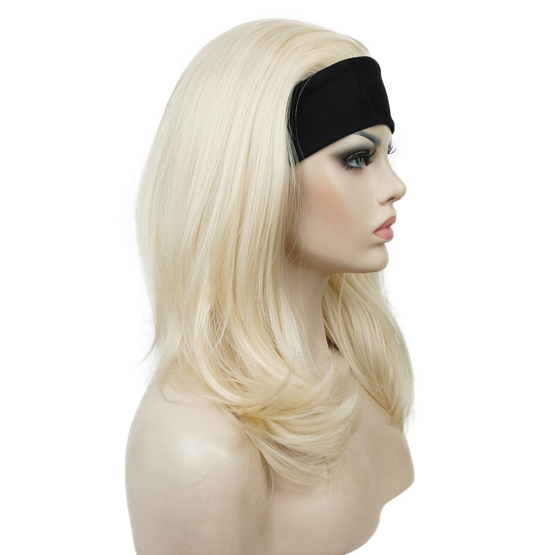 Lydell Long Straight Wave Headband Synthetic Wigs (Pale Blonde)