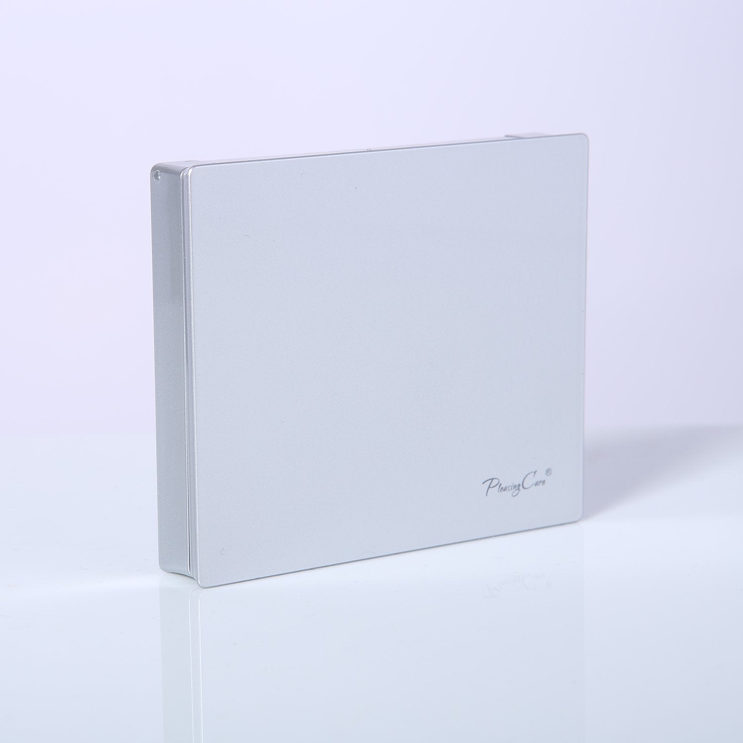 Makeup Mirror With Facial Oil Blotting Paper Sheets - Green Tea 100 Counts, Silver Compact Folding Cosmetic Travel Mirror