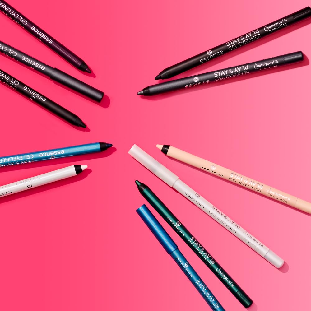 Essence  Stay & Play Gel Eyeliner  Super Soft Gel-Like Texture  Waterproof & Longlasting  Vegan & Cruelty Free (Emerald Dragon)