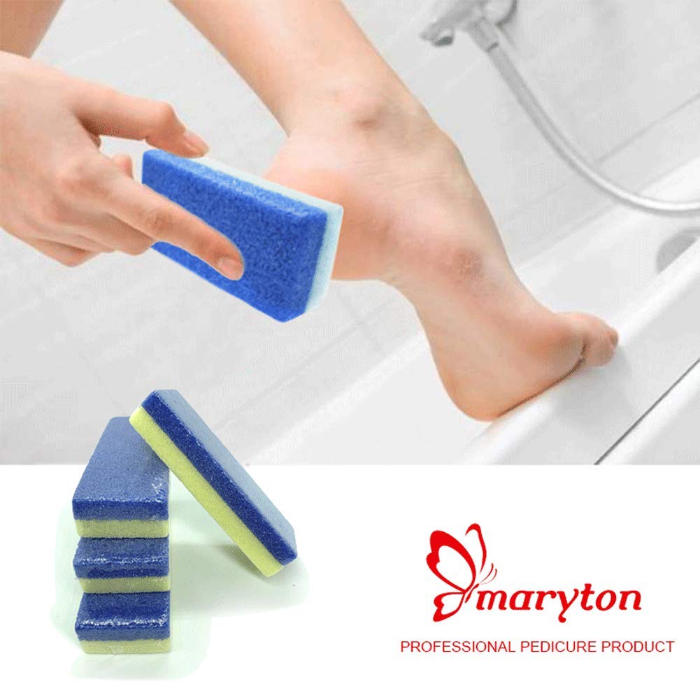 Maryton Foot Pumice Stone For Feet Hard Skin Callus Remover And Scrubber (Pack Of 4) (Yellow)