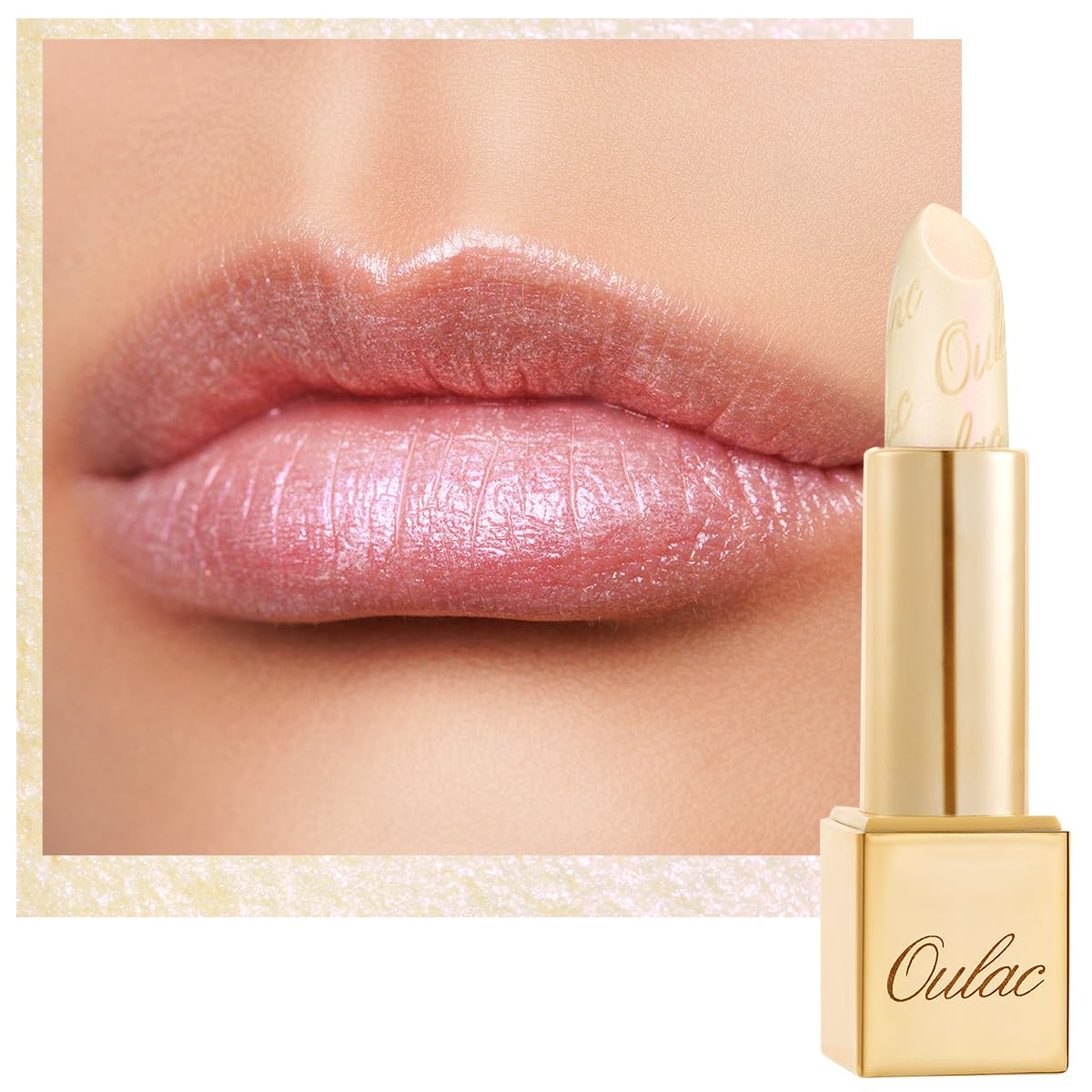 Oulac Glitter Lipstick for Women with Metallic 3D Shine Lightweight Hydrating Formula, High Impact Lip Color, Vegan & Gluten Fre