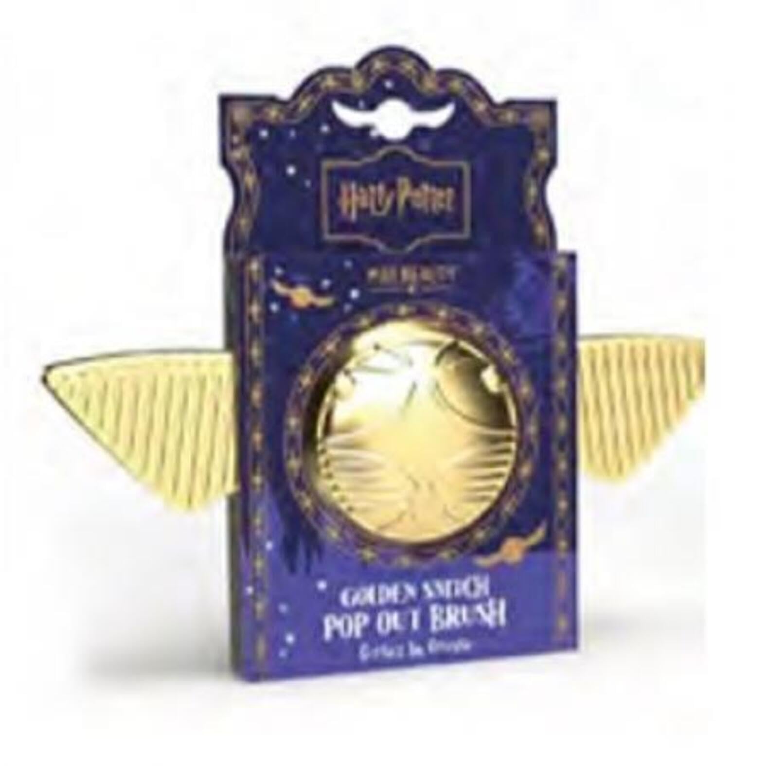 Harry Potter Golden Snitch PopOut Hair Brush with Mirror | Officially Licensed | Compact Travel Brush | Harry Potter Gift for G