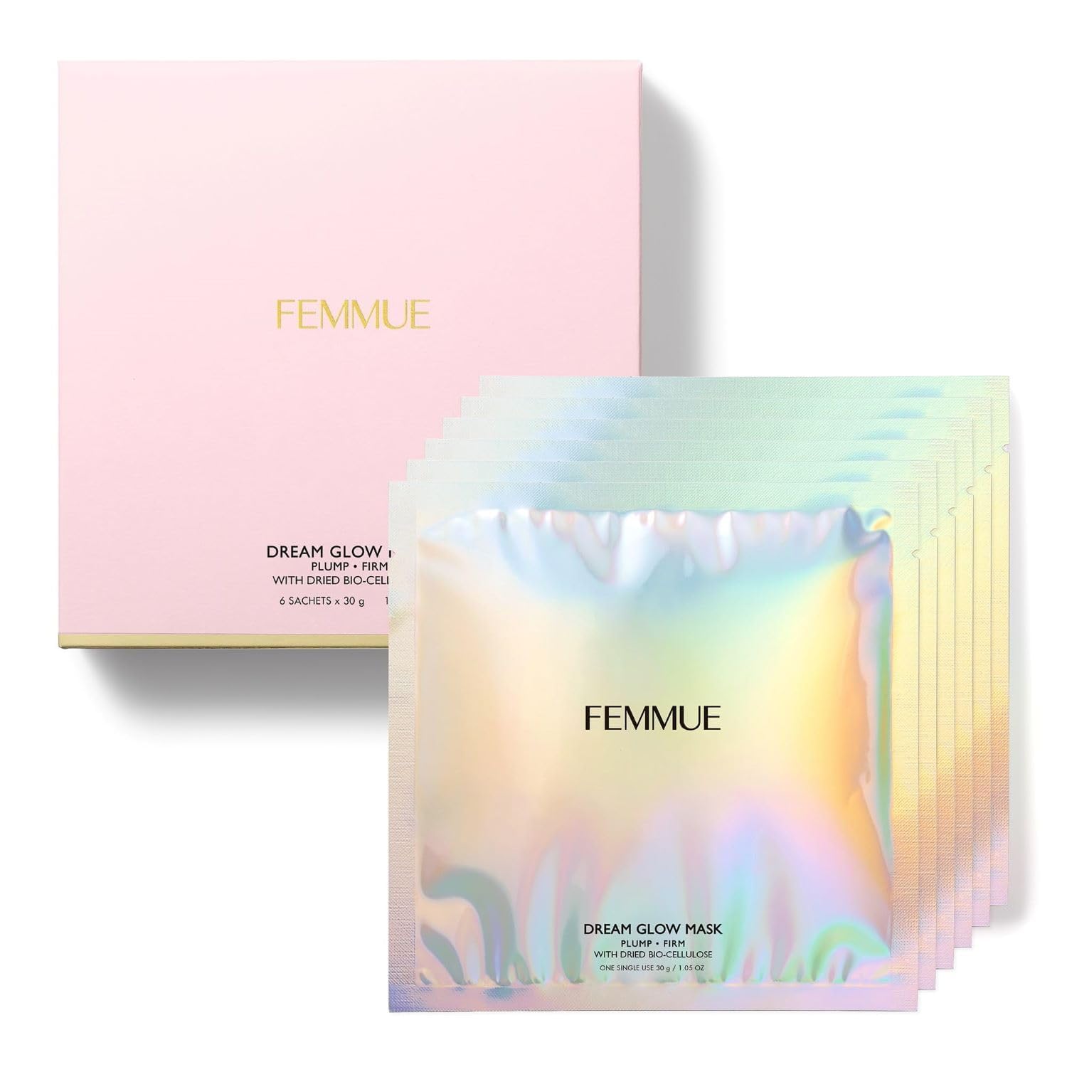 Dream Glow Mask - Plump Firm by Femmue for Unisex - 6 X 1.08 oz Mask