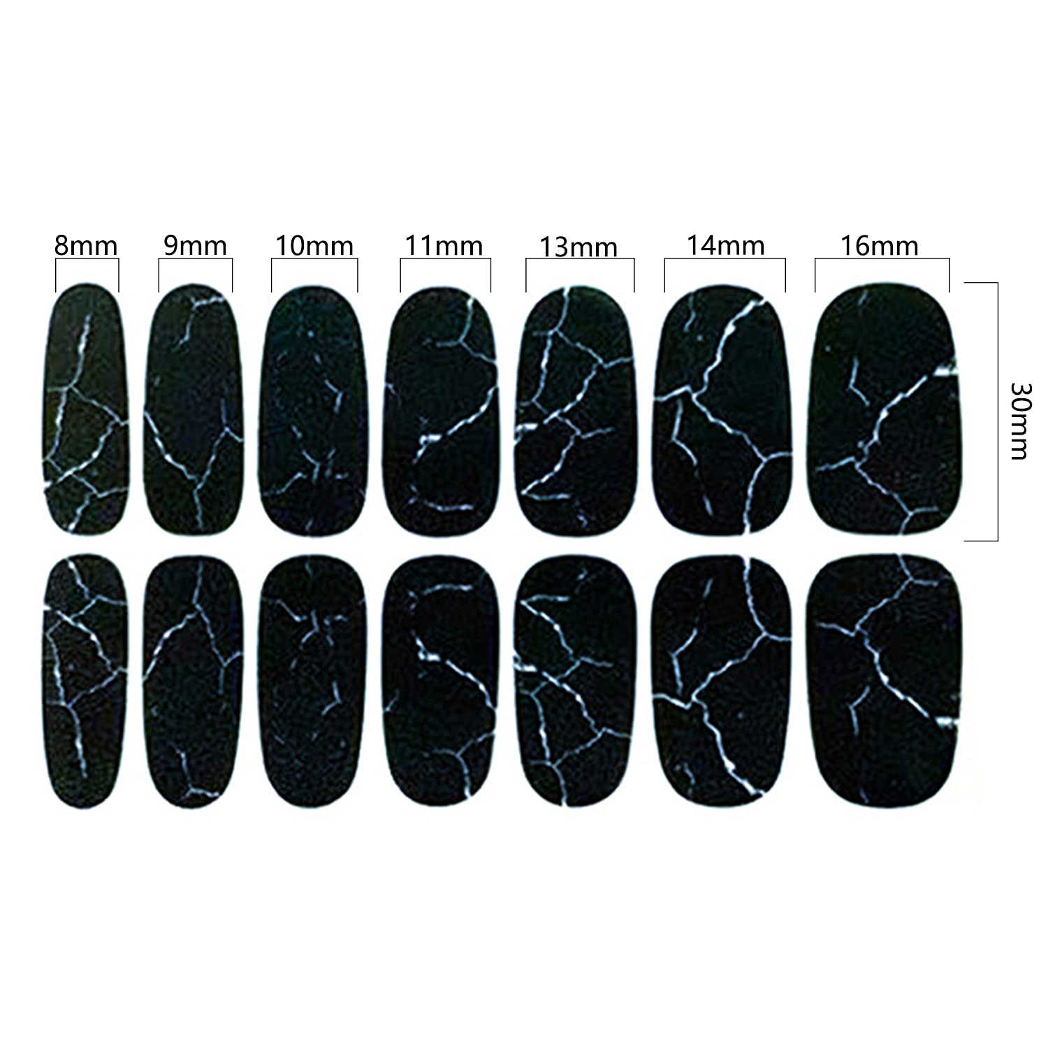 WOKOTO 16 Sheets Mix Design Full Nail Wraps Nail Polish Strips for Women Gel Nail Strips Peel and Stick Nail Polish Wraps Gradie