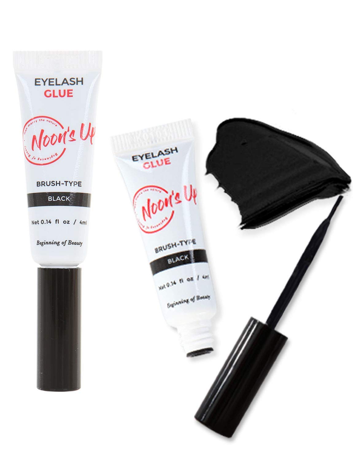 Noon'S Up Eyelash Glue (Black) - Super Strong Hold Eyelash Adhesive | Waterproof Eyelash Glue | Hypoallergenic Lash Glue For Sen
