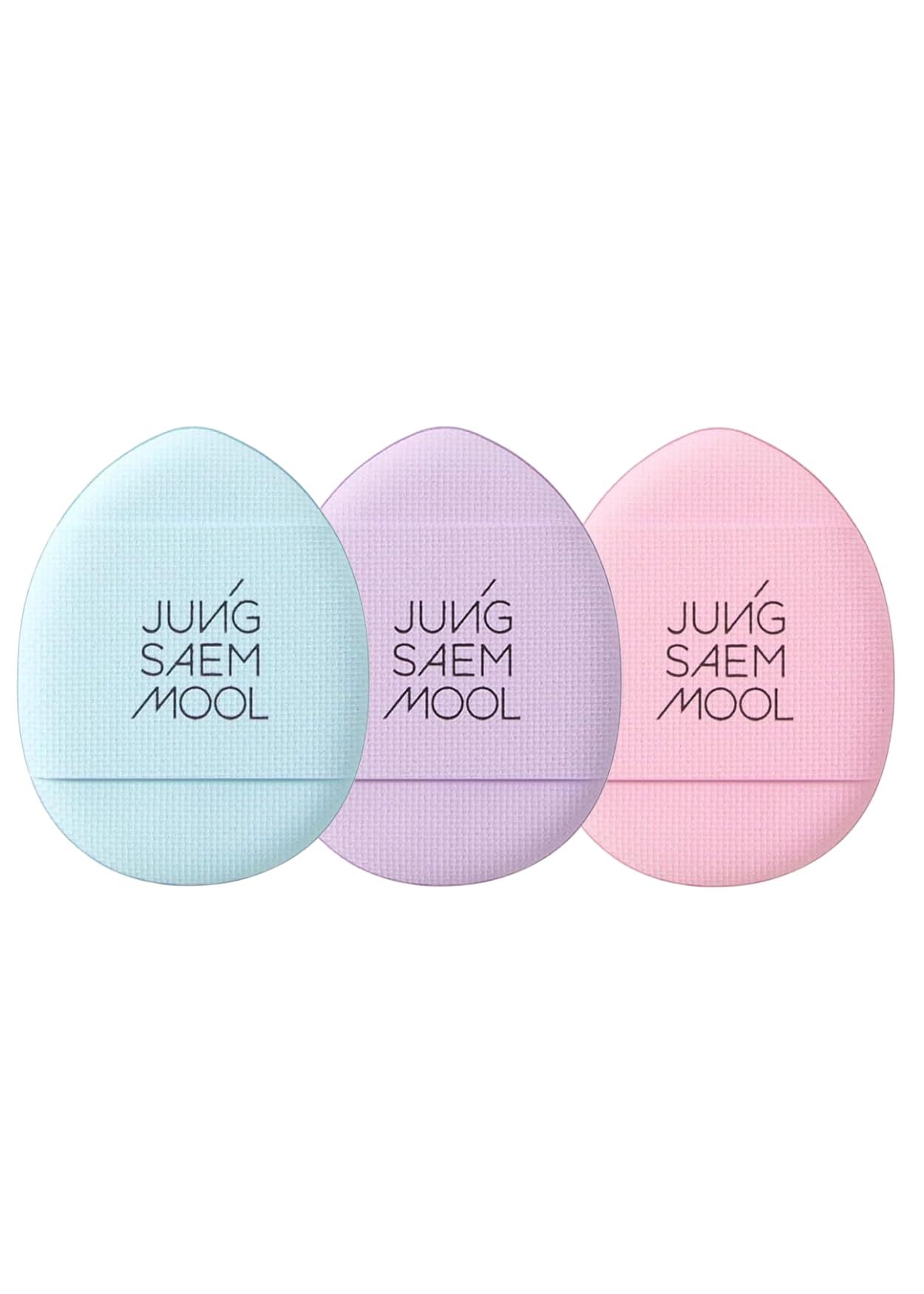 [Jungsaemmool Official] Skinny Tap Puff Macaron Edition (3Pcs) | Finger Puff | Mini Makeup Puff | Korean Makeup Artist Brand