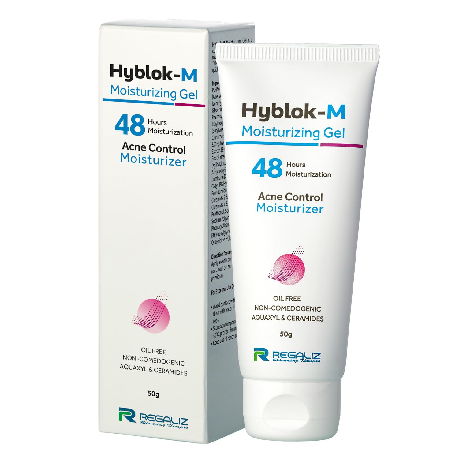 Regaliz Hyblock M Moisturizing Gel | Lightweight Oil-Free Moisturizer With Matte Finish | Hydrates And Supports Skin Balance For