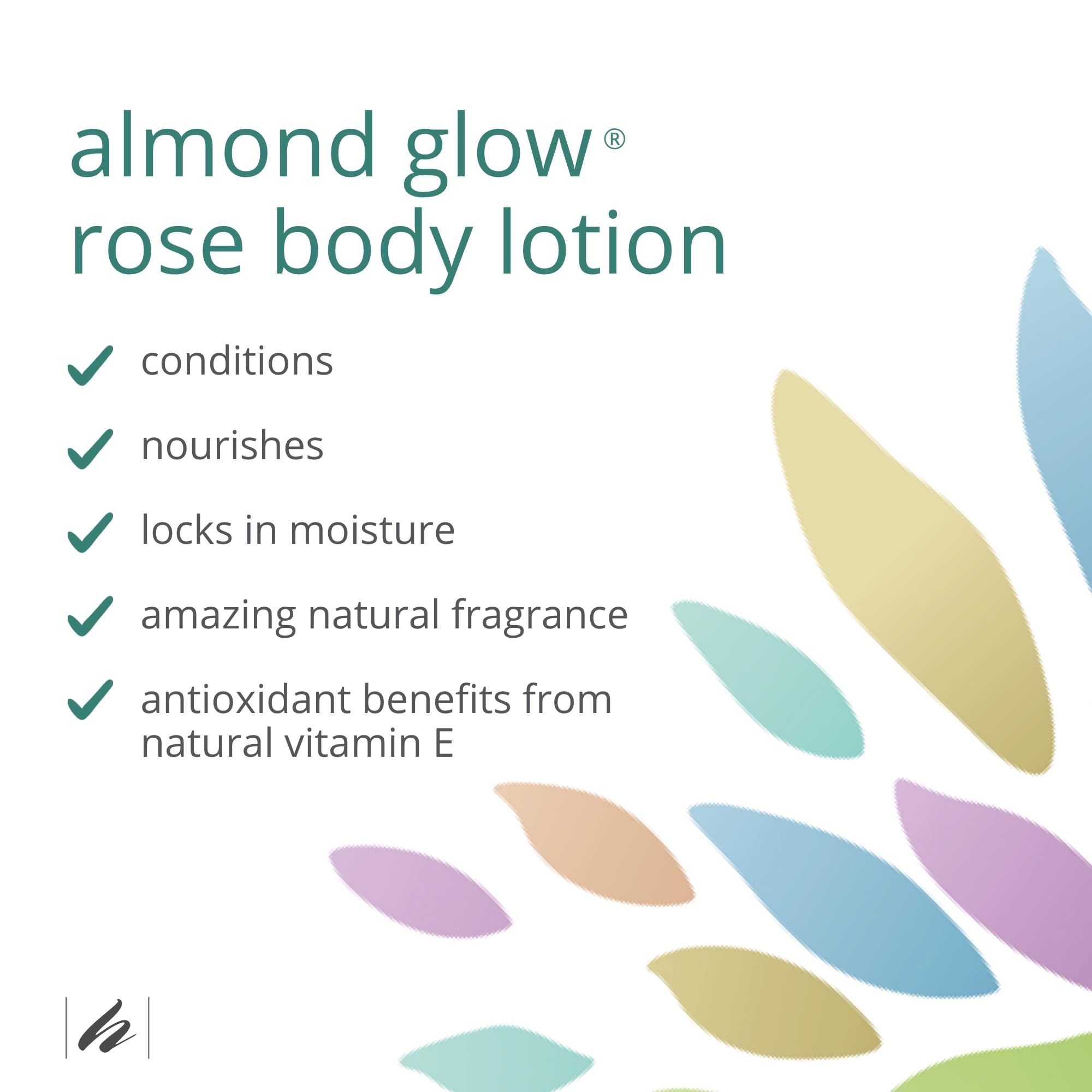 Home Health Almond Glow Body Lotion, Rose - 8 fl oz - Moisturizes & Revitalizes the Skin - Includes Vitamin E + Peanut, Olive &