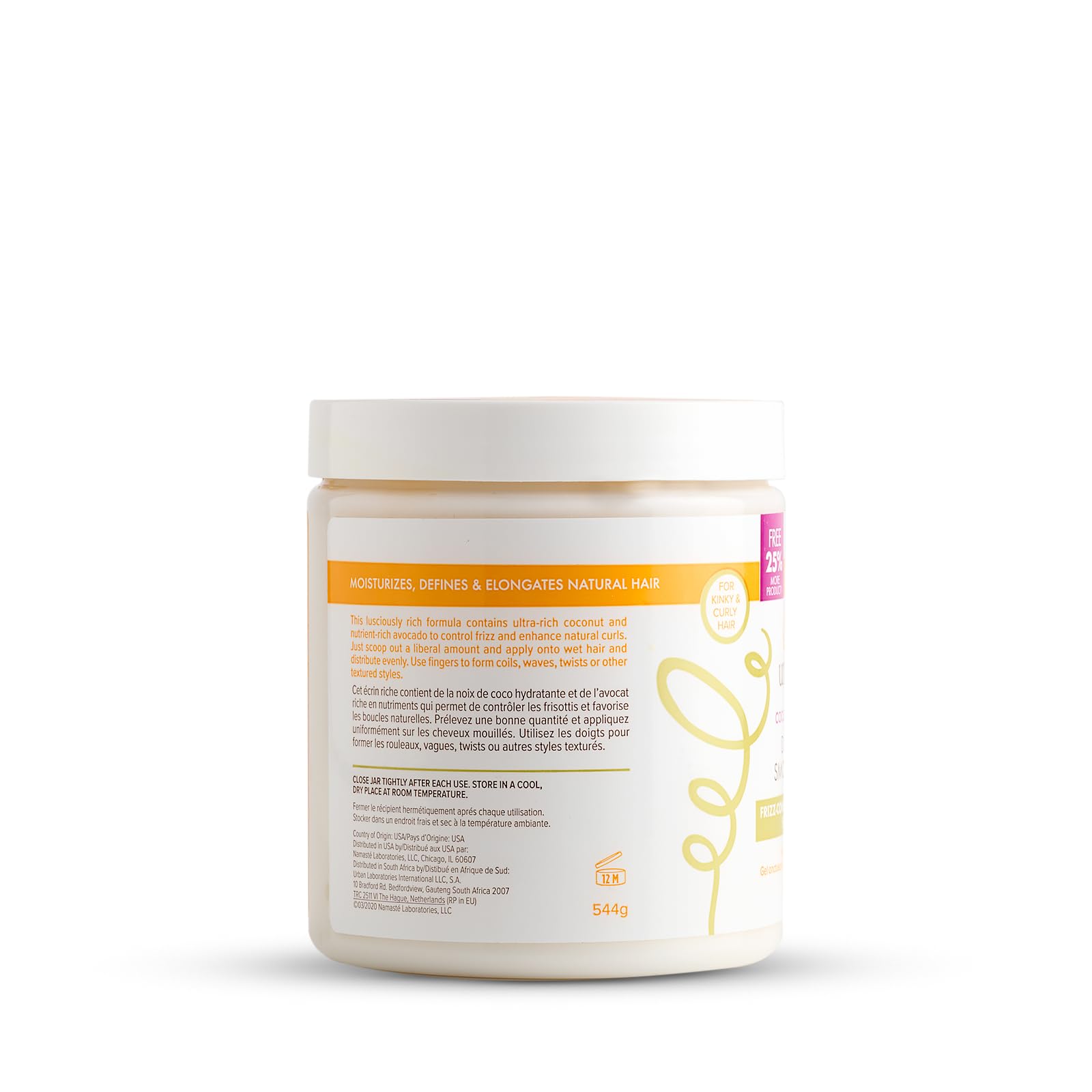 Curls Unleashed Style & Maintenance Coconut and Avocado Curl Enhancing Smoothie, Hydrating Curl Smoothie, (20 oz)