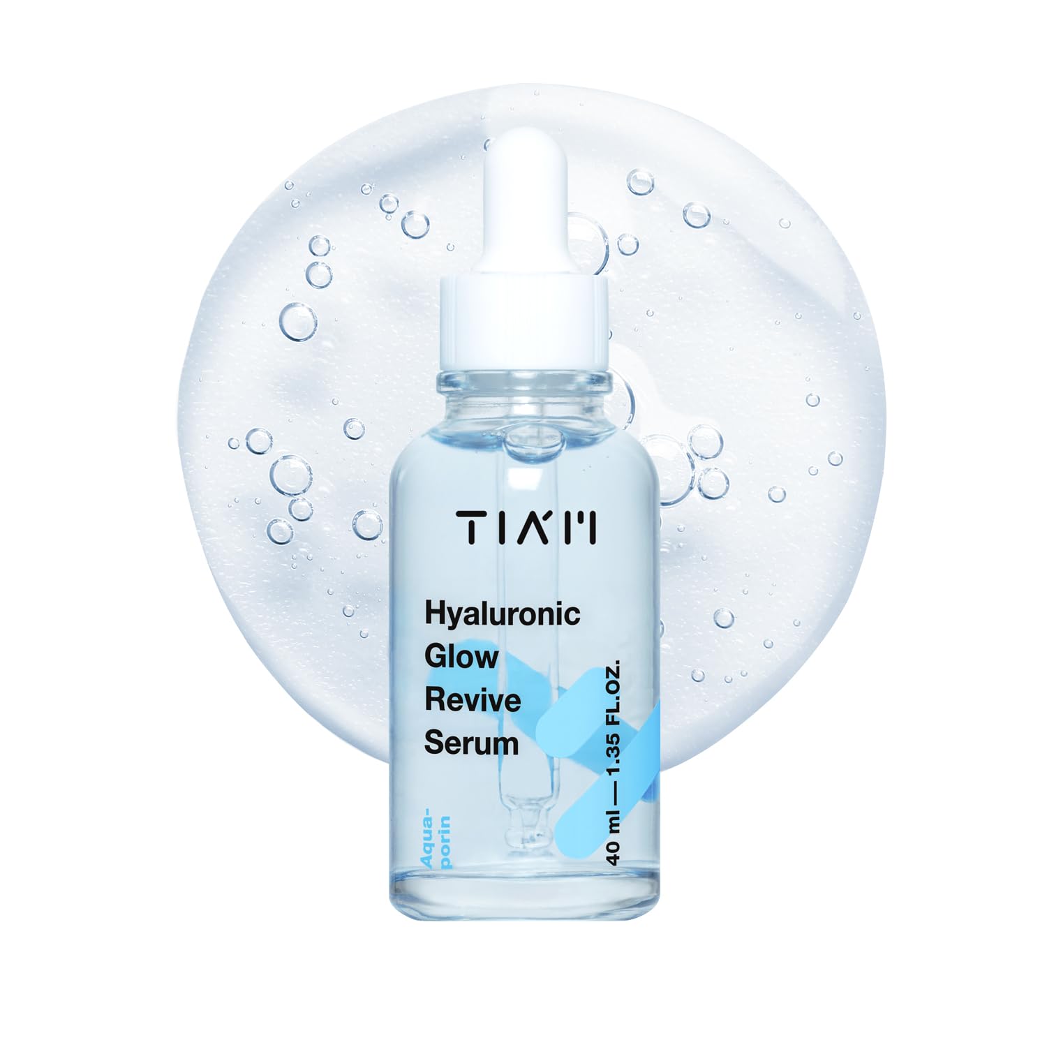 TIAM Hyaluronic Glow Revive Serum, 1.35 fl oz, Lightweight & Non-Sticky Face Serum for Deep Hydration and Calming, Ideal for Dry