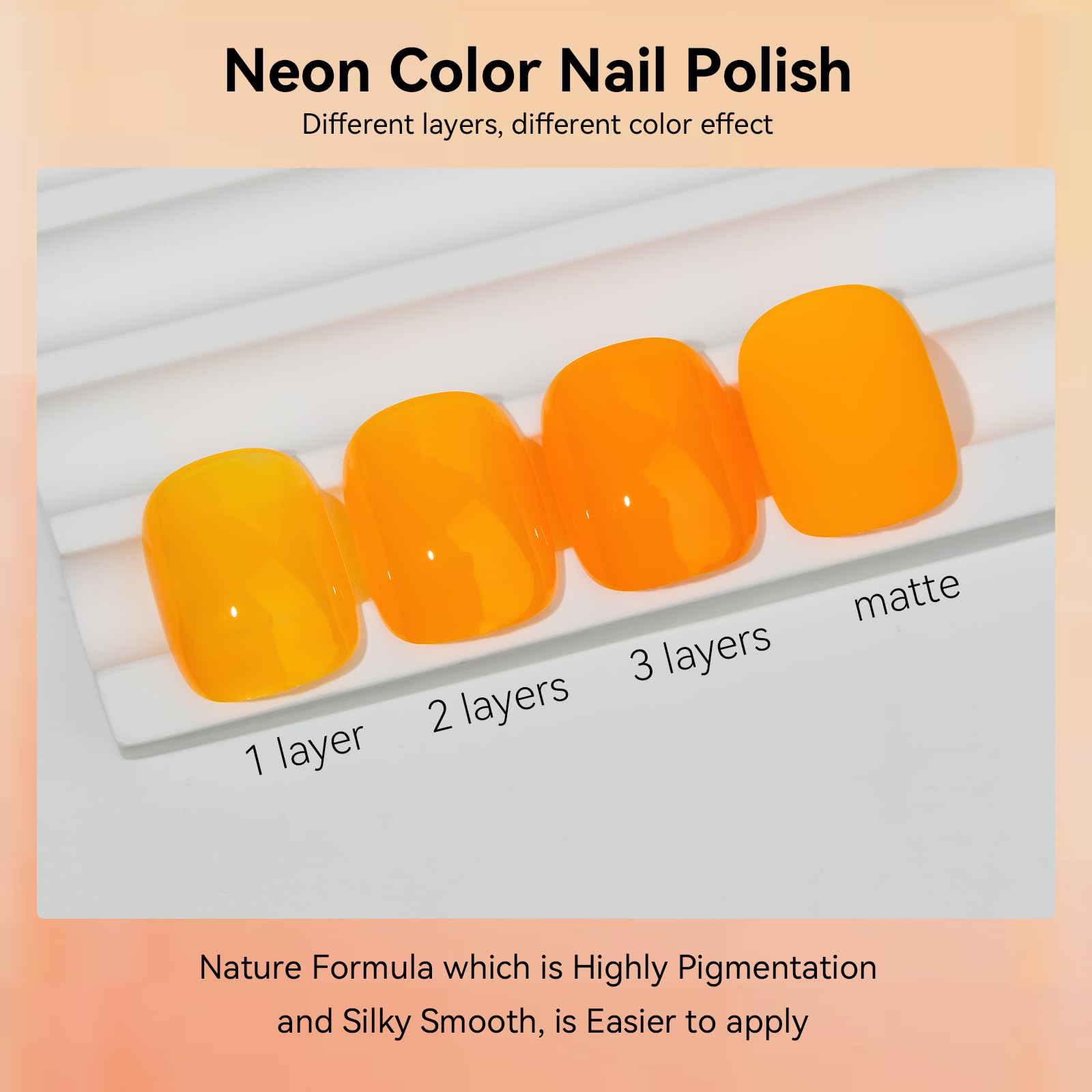 Mizhse Fall Nail Polish: Neon Orange Quick Dry Nail Polish Air Dry Fast, 15Ml/0.5 Fl Oz Regular Water-Based Nail Lacquer Non-Gel