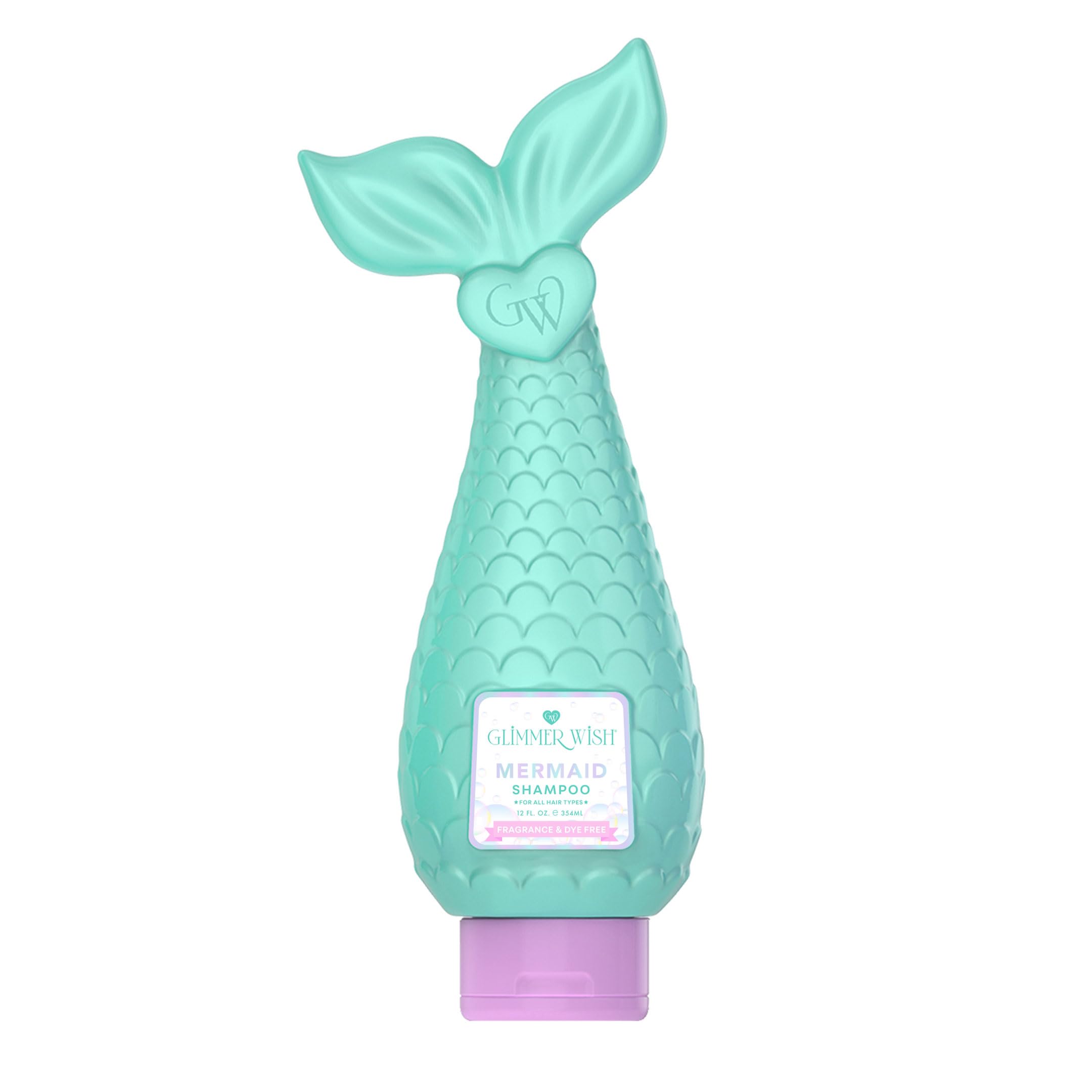 Glimmer Wish Fragrance Free and Dye Free Kids Shampoo for Sensitive Skin, Organic Botanicals, Aloe and Pro-Vitamin B5, 12 Fl Oz 