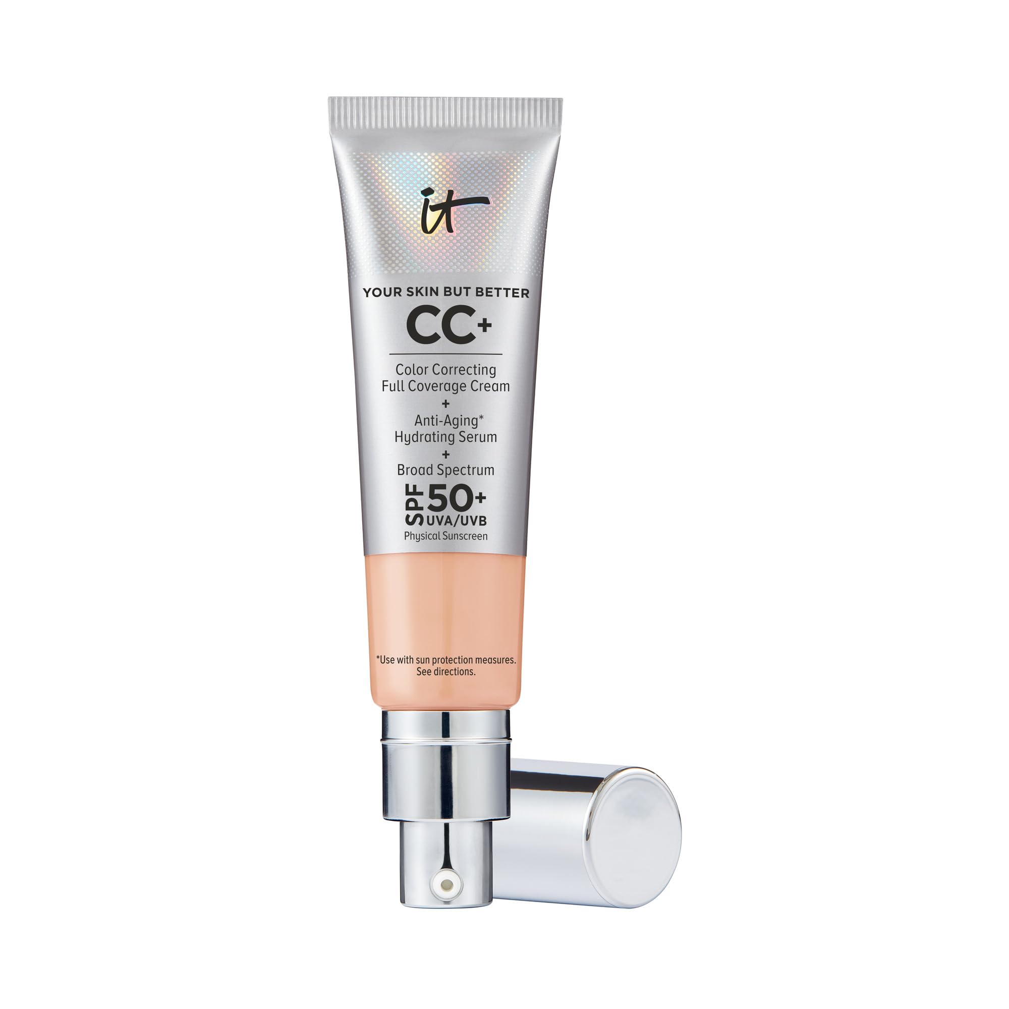 It Cosmetics Your Skin But Better Cc+ Cream, Light Cool - Color Correcting Cream, Full-Coverage Foundation, Hydrating Serum & Sp