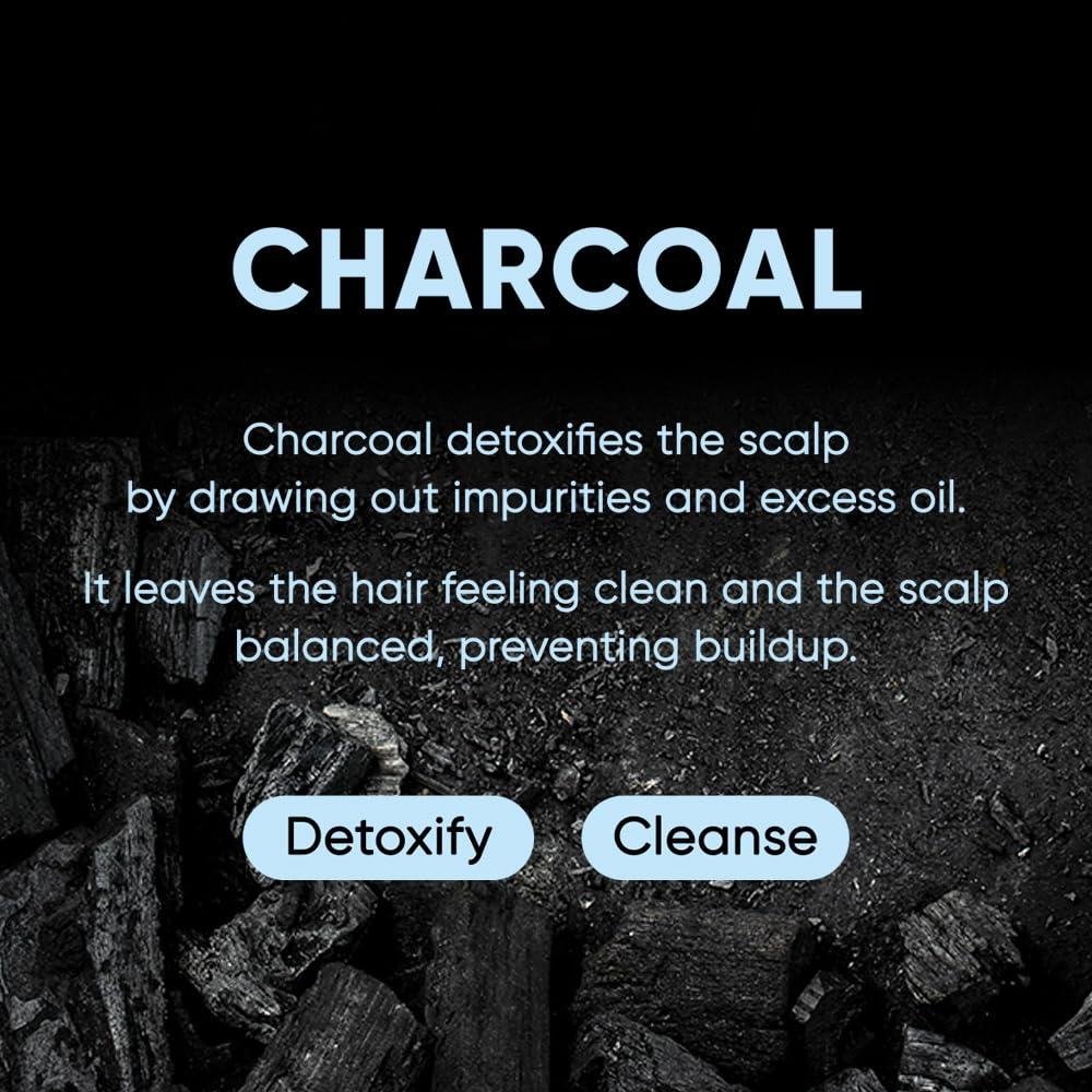 MARS MADE Charcoal Shampoo Bar - Hydrating Natural Soap for All Hair Types, 120g (4.23oz), Charcoal Color