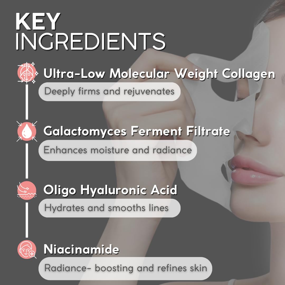 Erase Pro-Collagen Hydrating Mask | Collagen Face Mask For Women & Men | Face Masks Skincare | Mascarillas Faciales | Face Care
